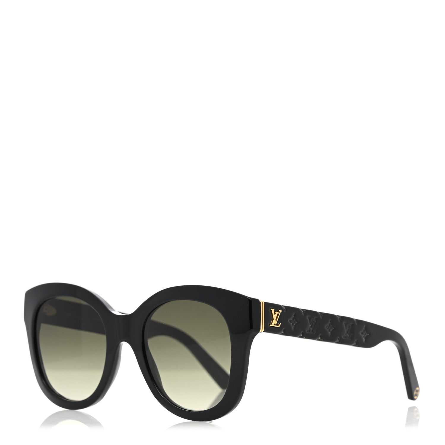 LOUIS VUITTON Acetate LV Empreinte Light Round Sunglasses