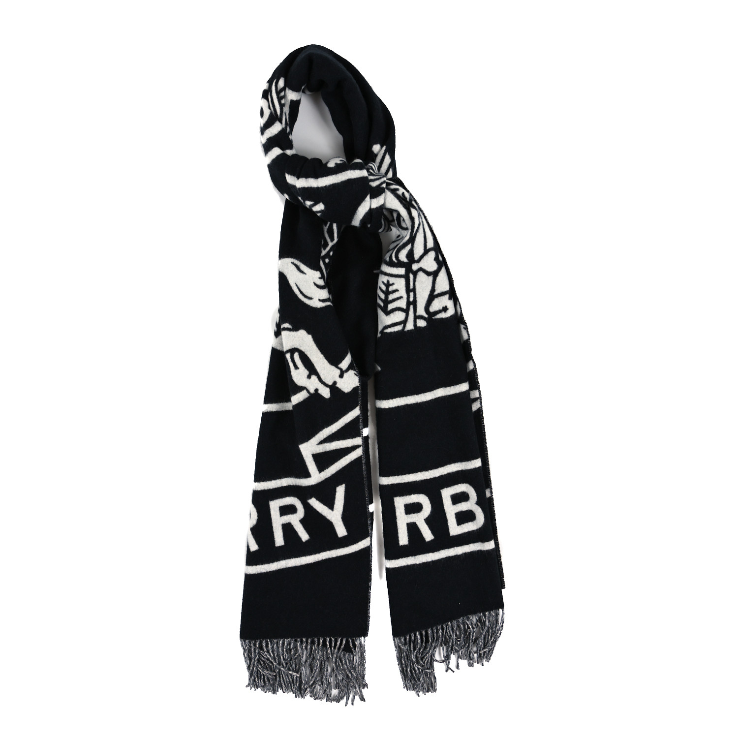Burberry カシミヤ 手袋 Kingdom ロゴ入り 新 デザインファッション - バーバリー BURBERRY KINGDOM ロゴ