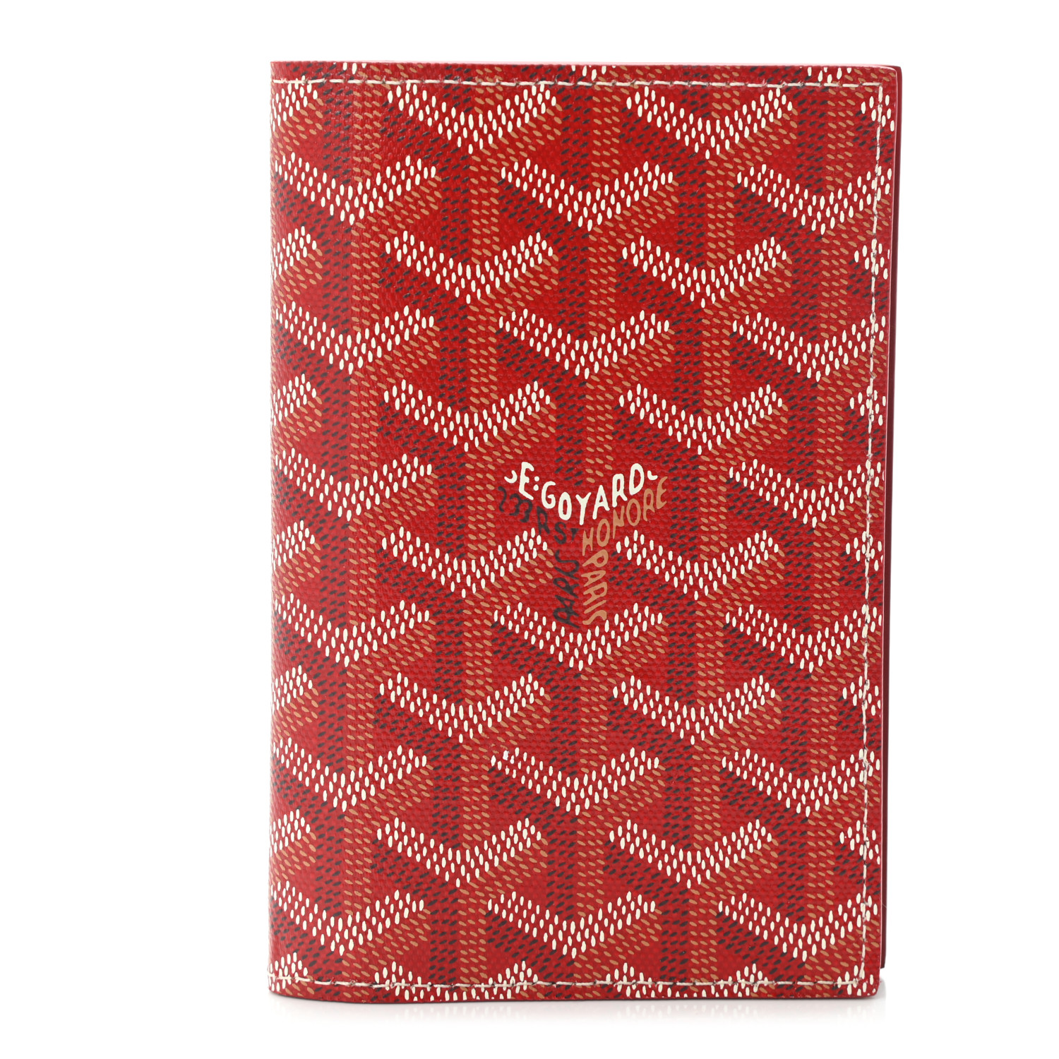 GOYARD Goyardine Passport Wallet Red 1181039 | FASHIONPHILE