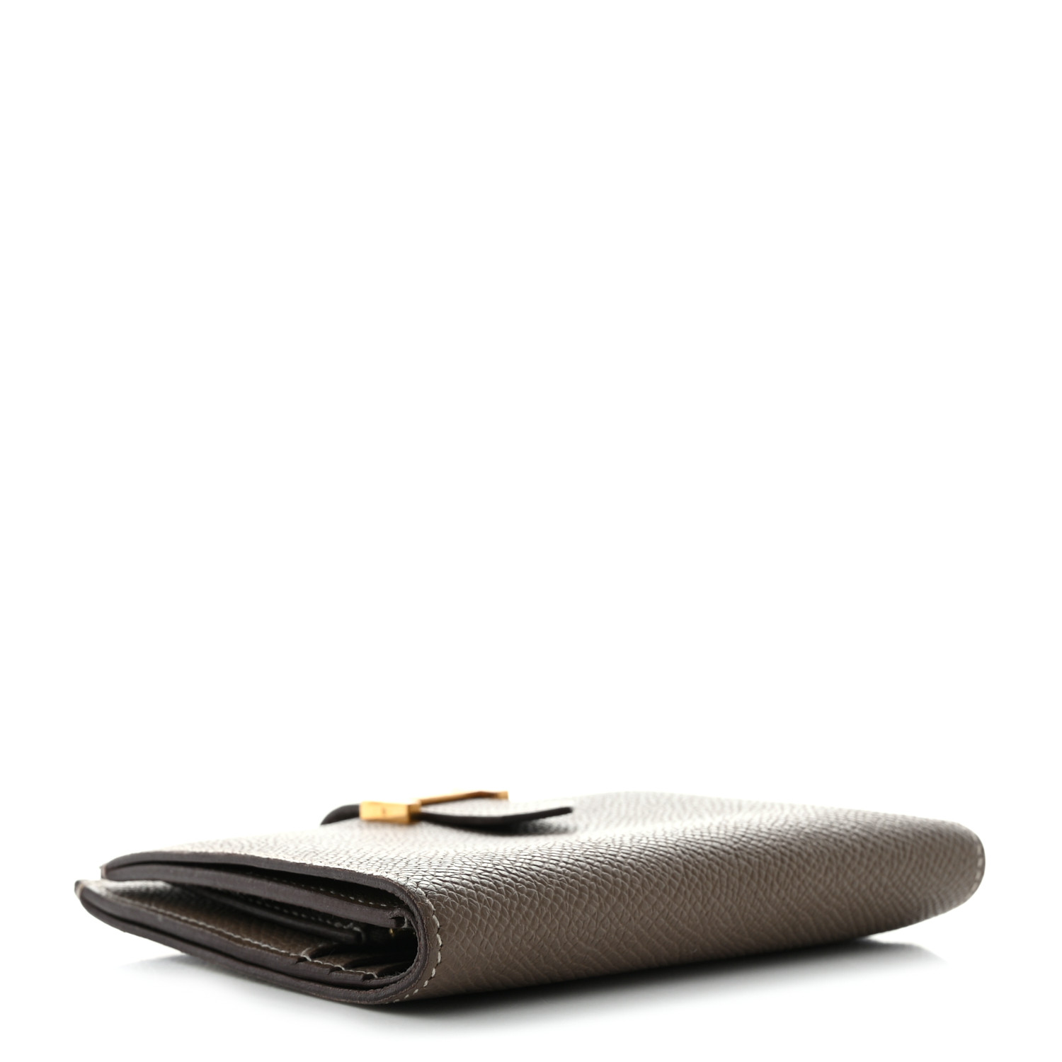 エルメス Bearn Compact wallet / Etoupe Hermes Bearn Compact Wallet Etoupe Gold Hardware Epsom