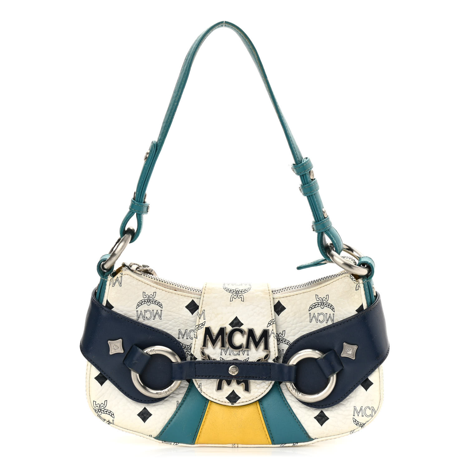 ショルダーバッグ・ポシェット MCM FW25 Shoulder bags (MWHESTA01 BLUE VISETOS) Small Aren Hobo in Visetos Blue | MCM ®US