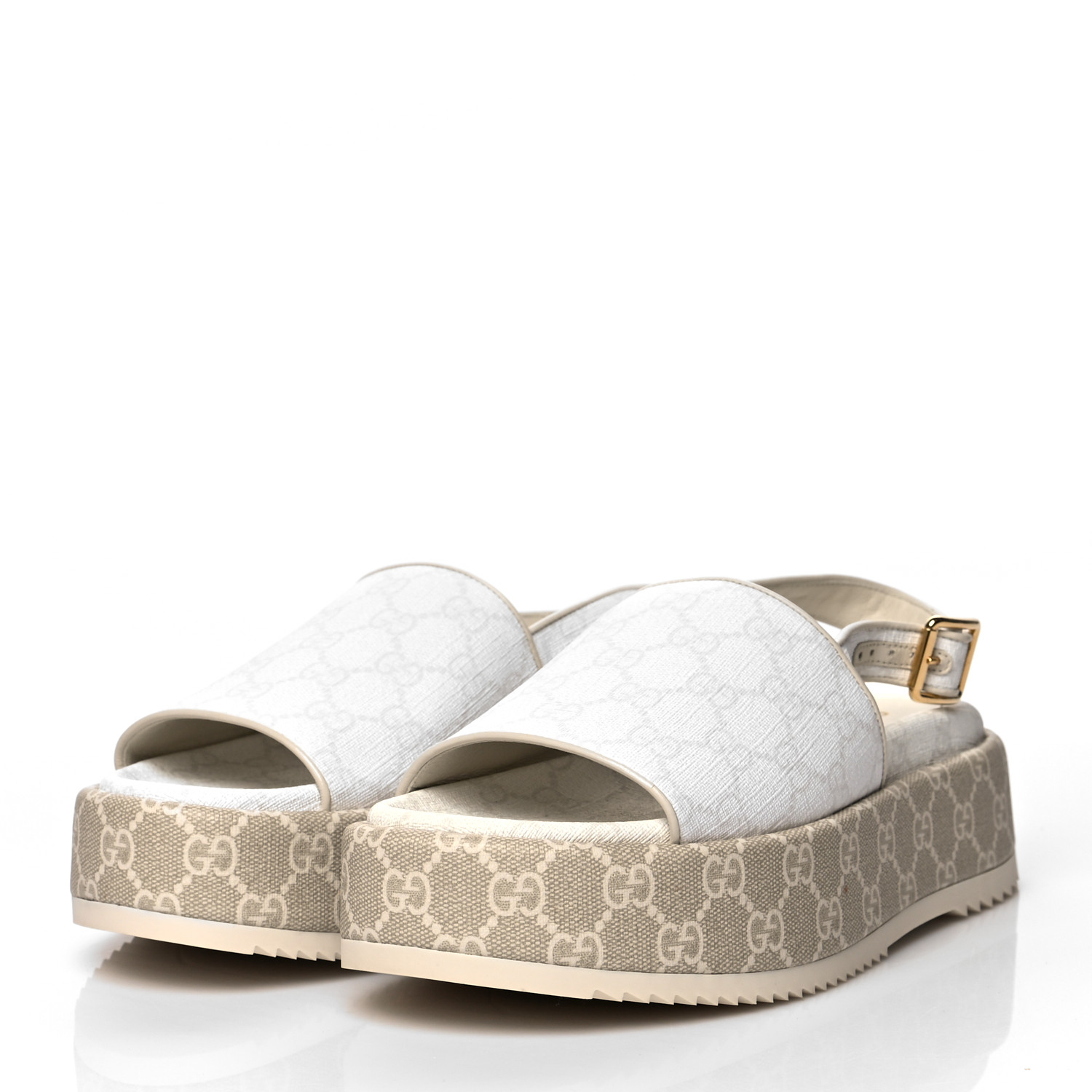 GUCCI GG Supreme Monogram Granada Kid Angelina Platform 35mm