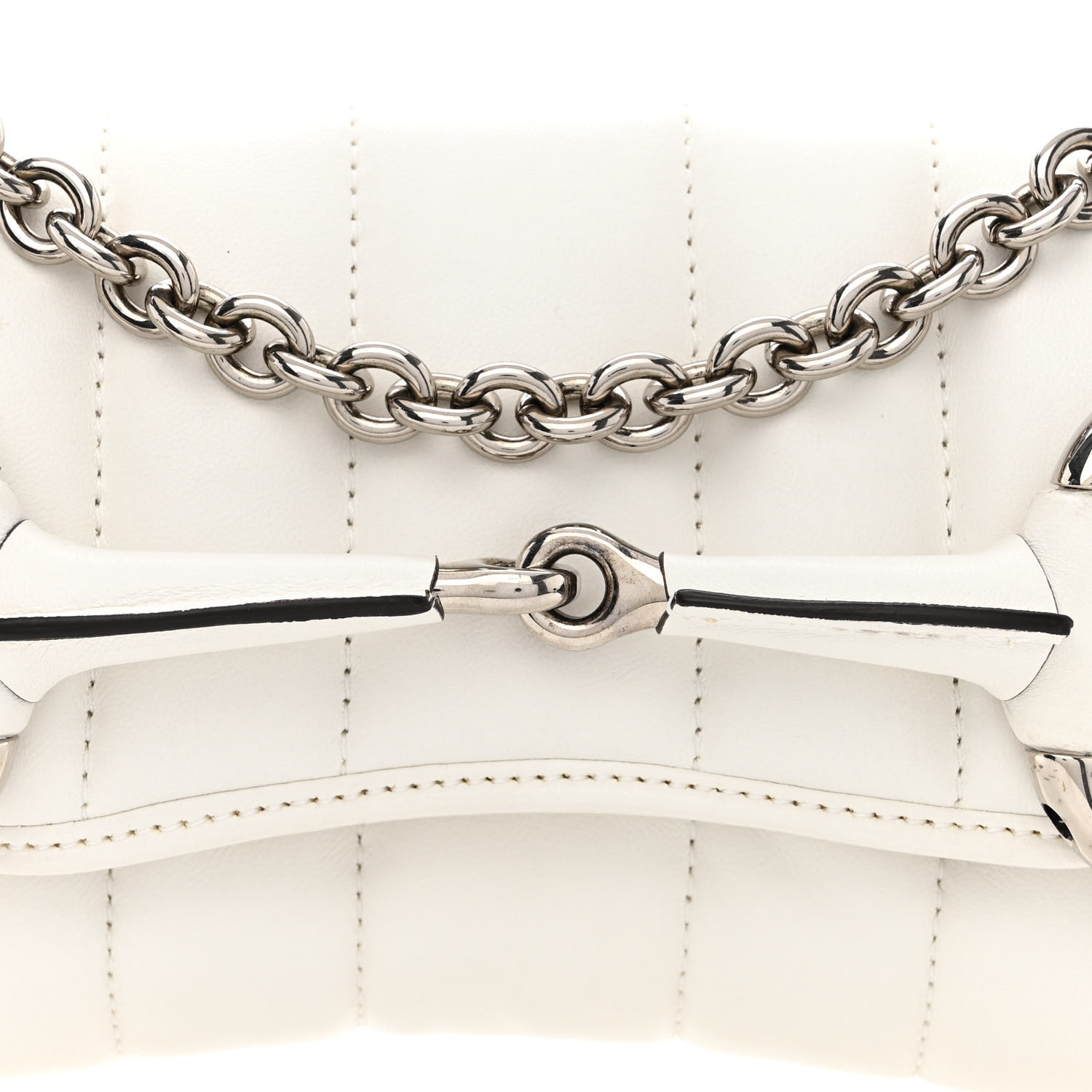 GUCCI Nappa Vertical Matelasse Small Maxi Horsebit Chain