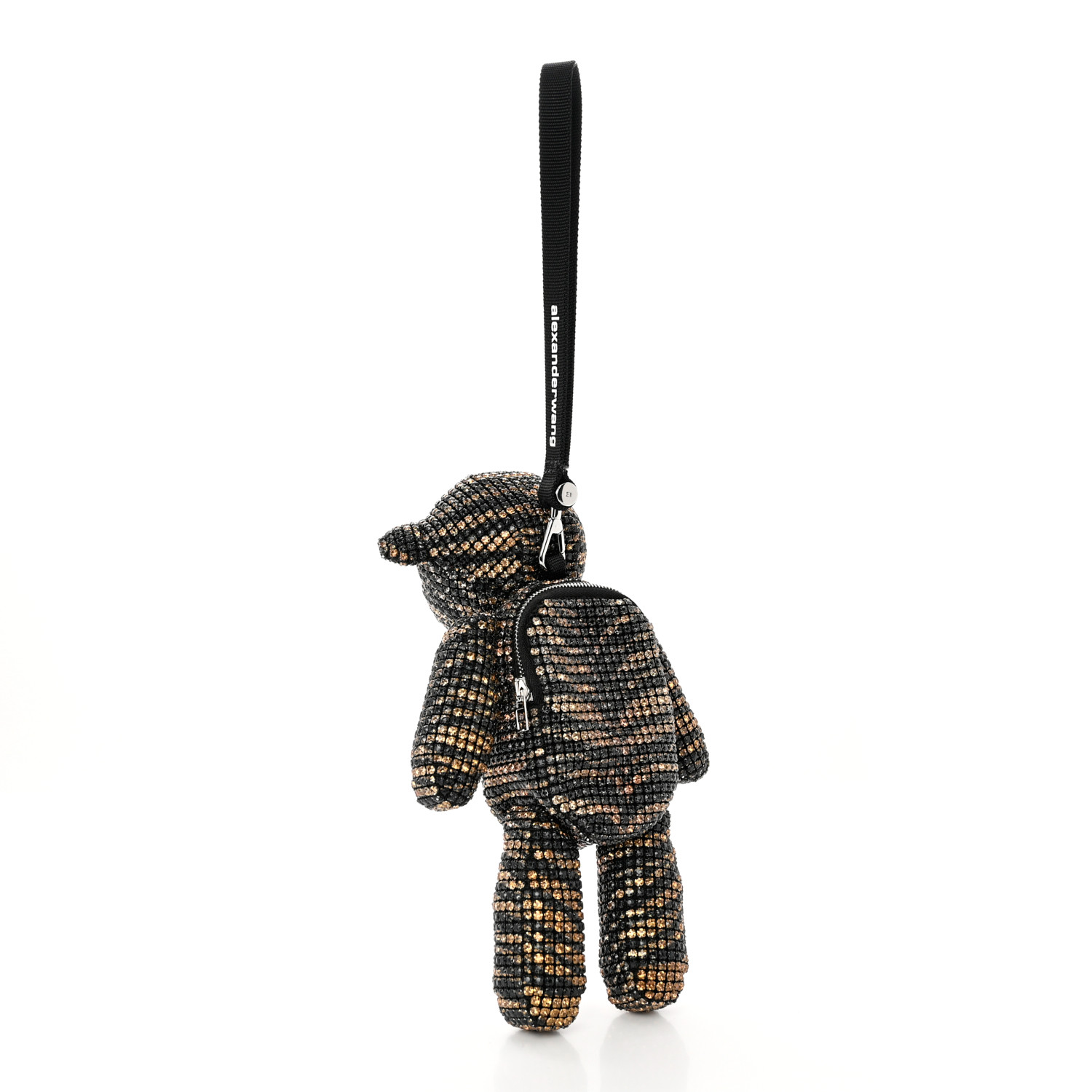 ◆ALEXANDER WANG◆ブラック Beiress リスレット ポーチ ALEXANDER WANG Crystal Mesh Tiger Beiress Wristlet Black