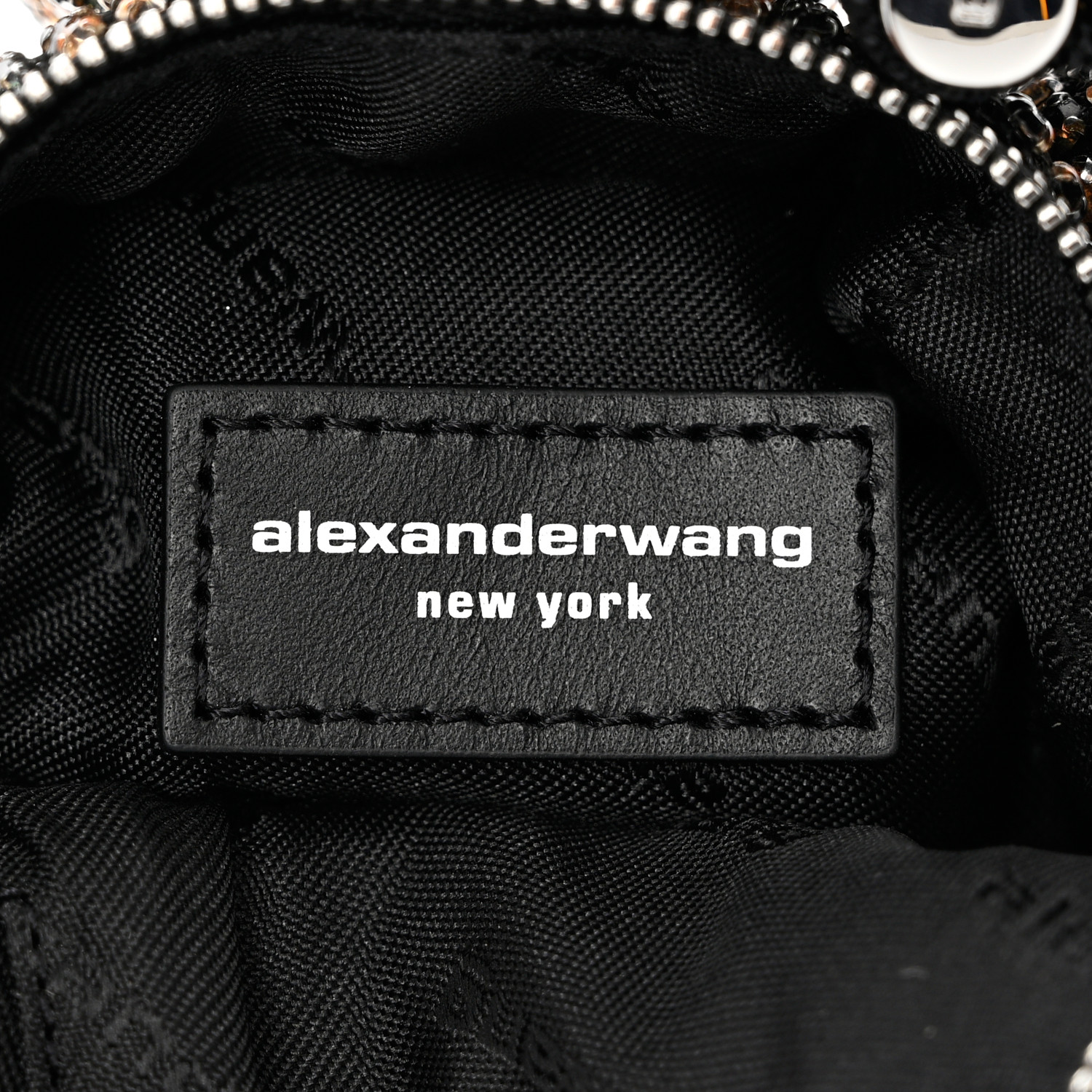 ◆ALEXANDER WANG◆ブラック Beiress リスレット ポーチ ALEXANDER WANG Crystal Mesh Tiger Beiress Wristlet Black