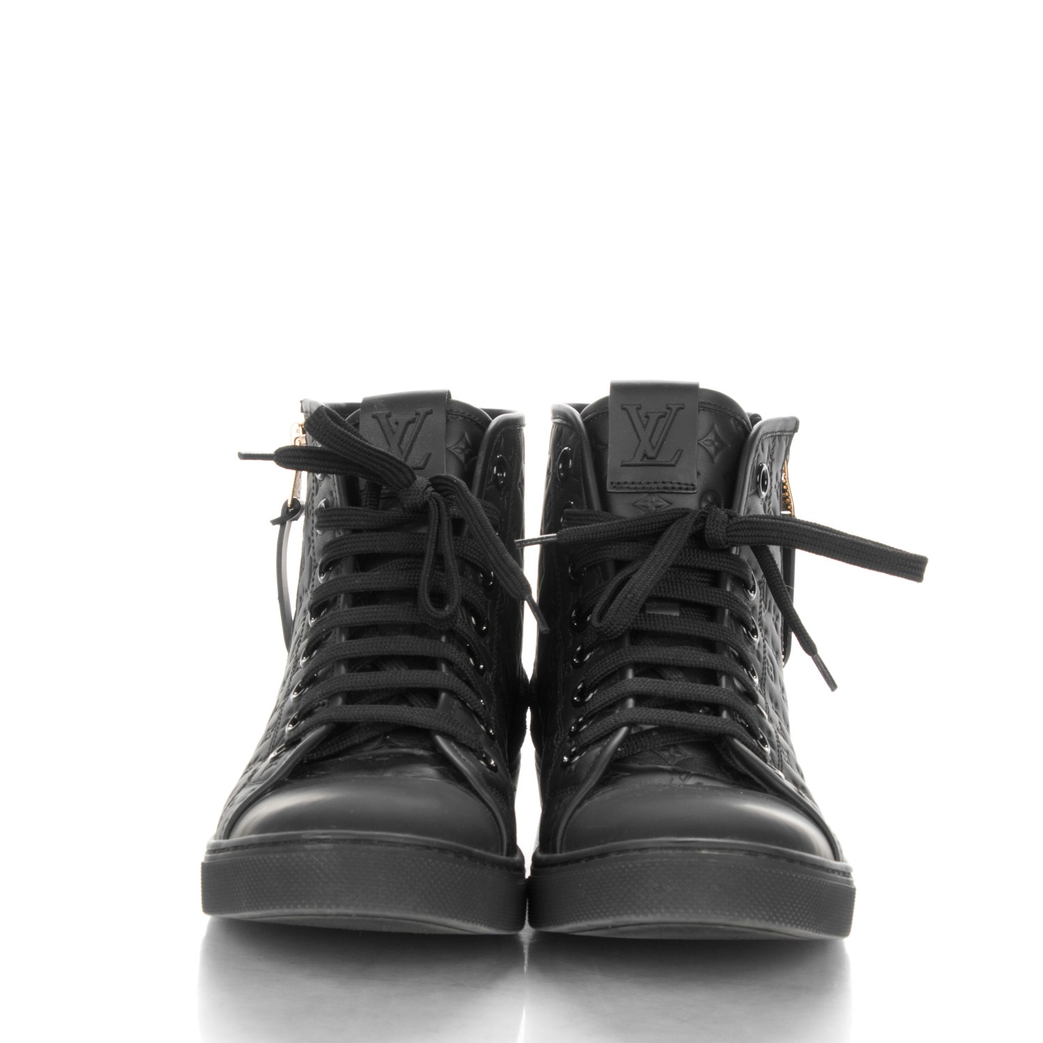 LOUIS VUITTON Calfskin Embossed Monogram Punchy High Top