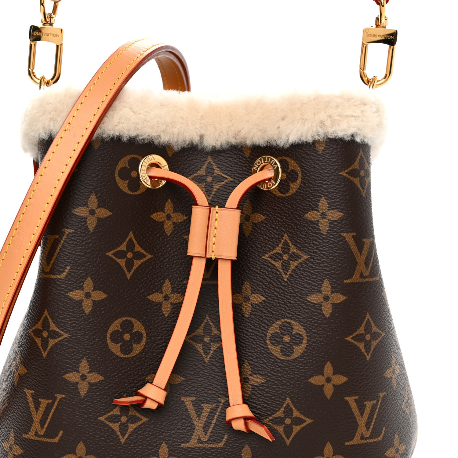 【無料郵送/関税込/正規品】 Louis Vuitton Shearling Neonoe BB LOUIS VUITTON Neonoe BB Brown Shoulder Bag