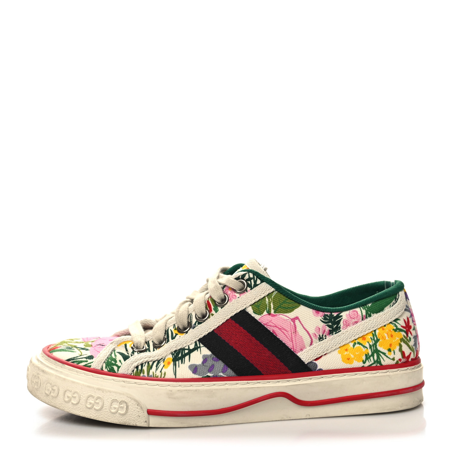 GUCCI X KEN SCOTT Cotton Web Floral Womens 1977 Tennis