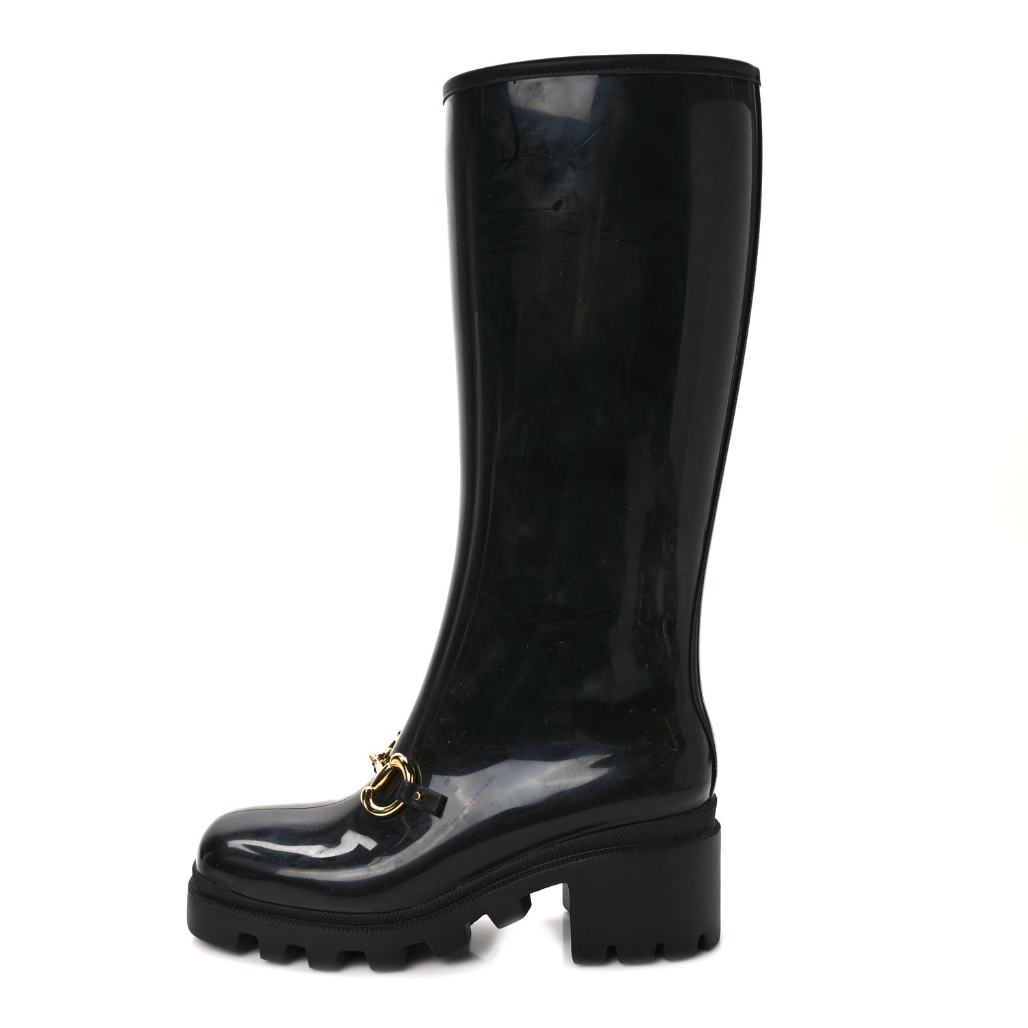 ダウンジャケット・コート Horsebit Detail Knee-high Boots Gucci Knee High Leather Boots - Runway Catalog