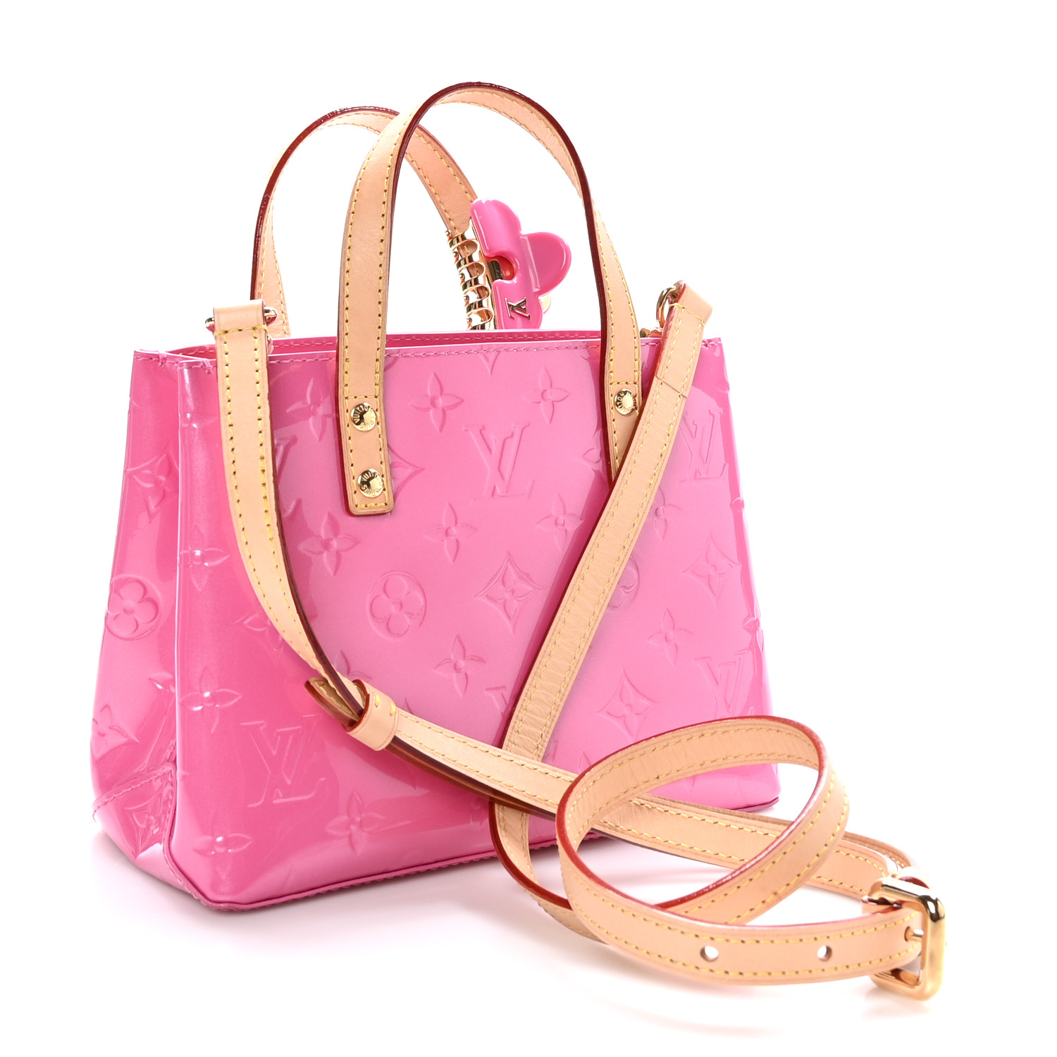 LOUIS VUITTON Vernis Reade PM NM Neon Pink 1524442