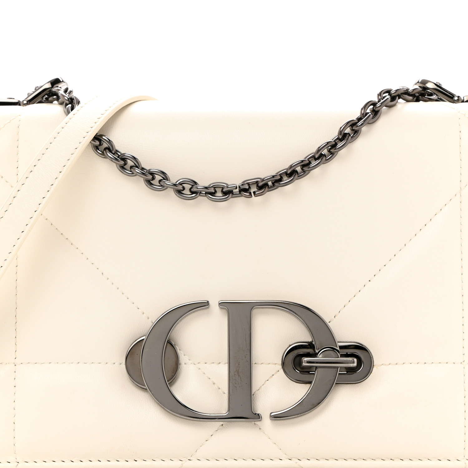 【ヴィンテージ】Rank:A☆Dior ORANGE MONTAIGNE MICRO 964936 CHRISTIAN DIOR Grained Calfskin Embossed 30 Montaigne Chain