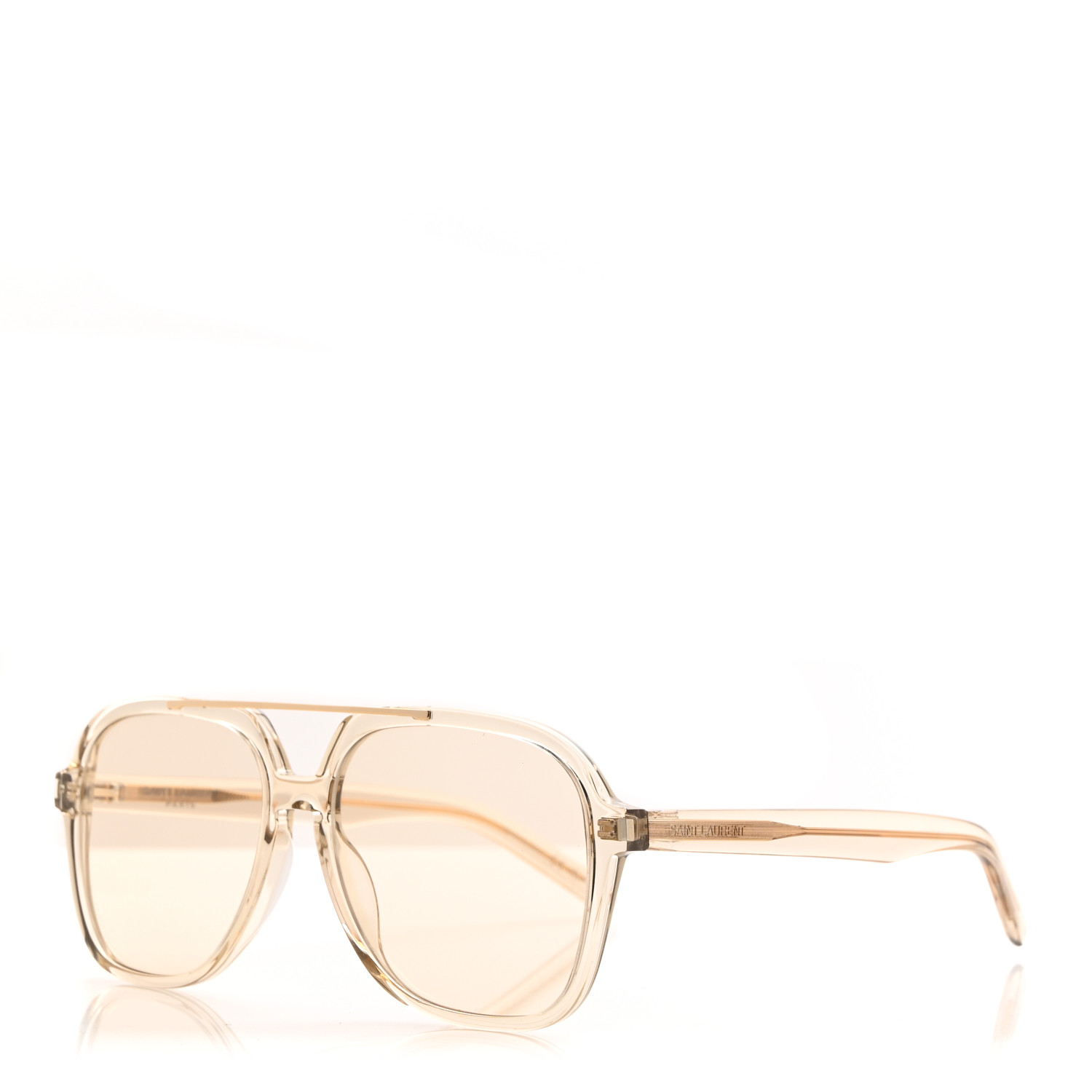 小物 SL 545 TRANSPARENT CREAM AND LIGHT GOLD Saint Laurent SL 545 Sunglasses in Transparent Cream & Light