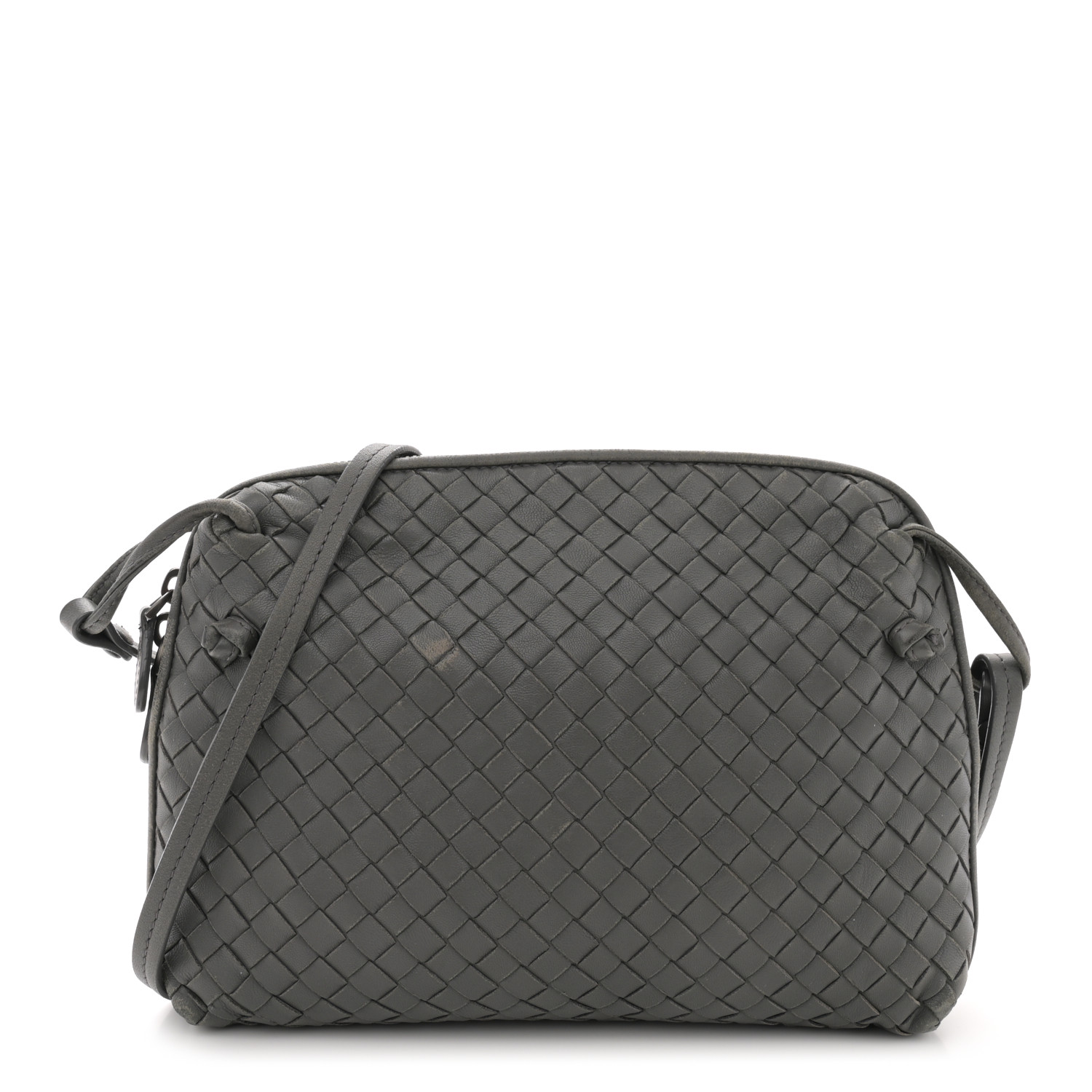 【BOTTEGA VENETA】Intrecciato Nodini Cross Bag ライトグレー BOTTEGA VENETA Nappa Intrecciato Nodini Crossbody Messenger