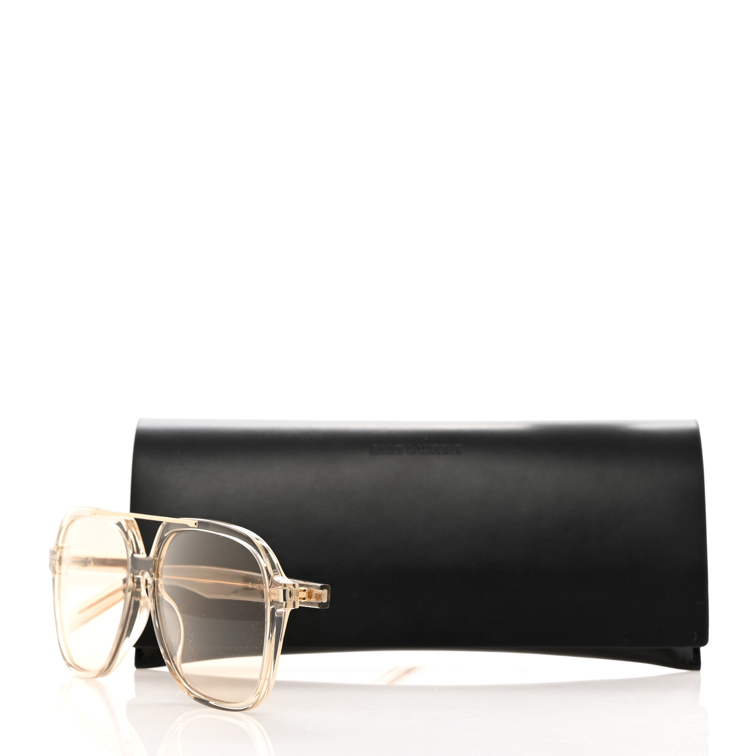 小物 SL 545 TRANSPARENT CREAM AND LIGHT GOLD Saint Laurent SL 545 Sunglasses in Transparent Cream & Light