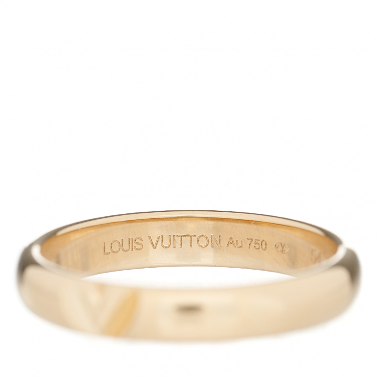 LOUIS VUITTON 18K Yellow Gold LV Volt Multi Wedding Band