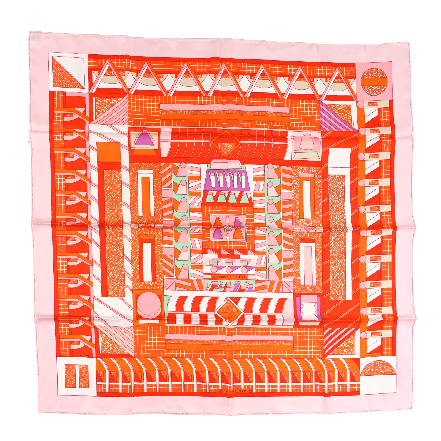 エルメス A GARDEN OF SHAPES ガーデンオブシェイブ スカーフ A Garden of Shapes scarf 90 | Hermès Australia