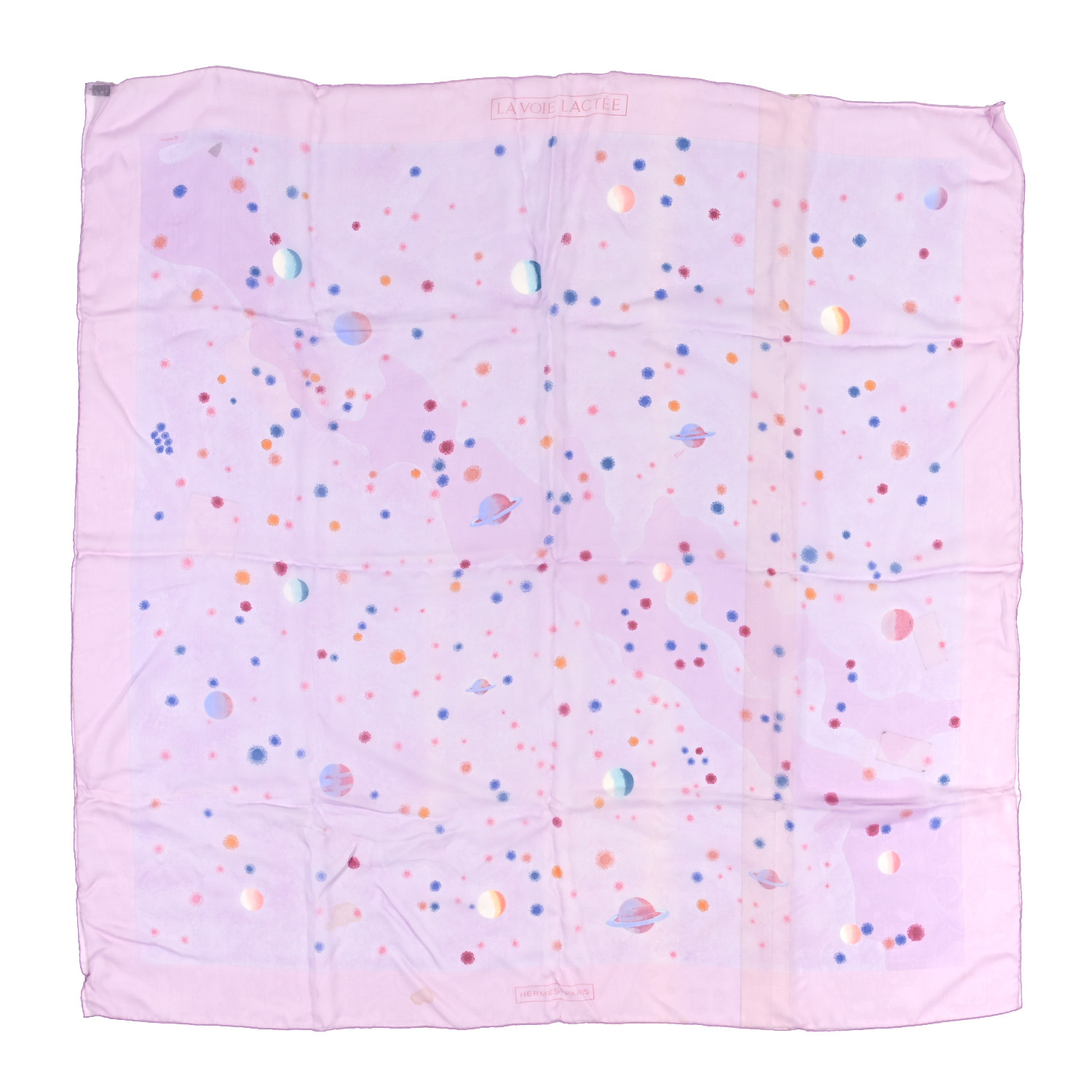 HERMES LA VOIE LACTEE スカーフ Hermes Scarf La Voie Lactee by Wlodek Kaminski 90 cm silk
