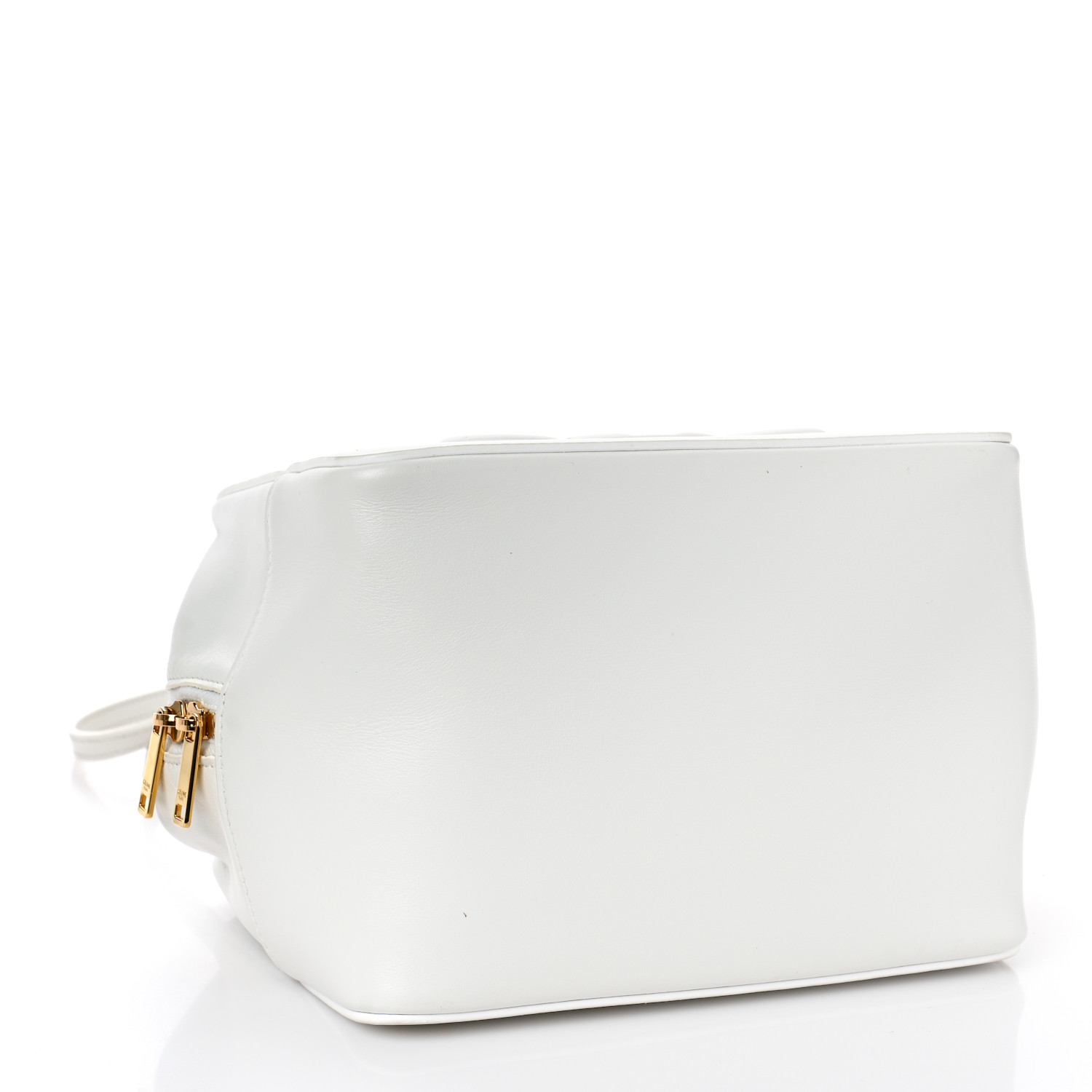 CELINE Smooth Calfskin Cuir Triomphe Folded Cube Bag Arctic