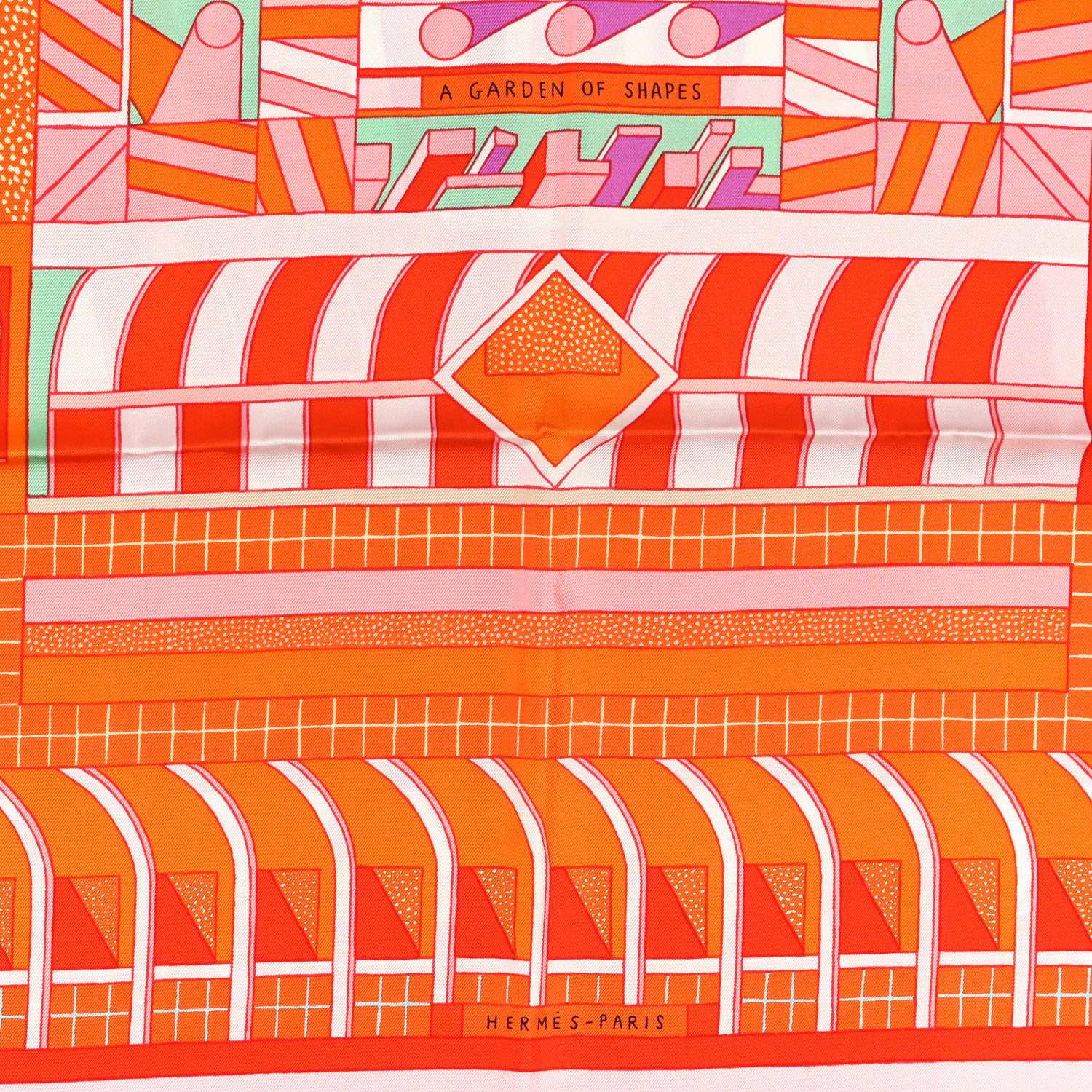 HERMES Silk A Garden of Shapes Scarf 90 1274958 | FASHIONPHILE