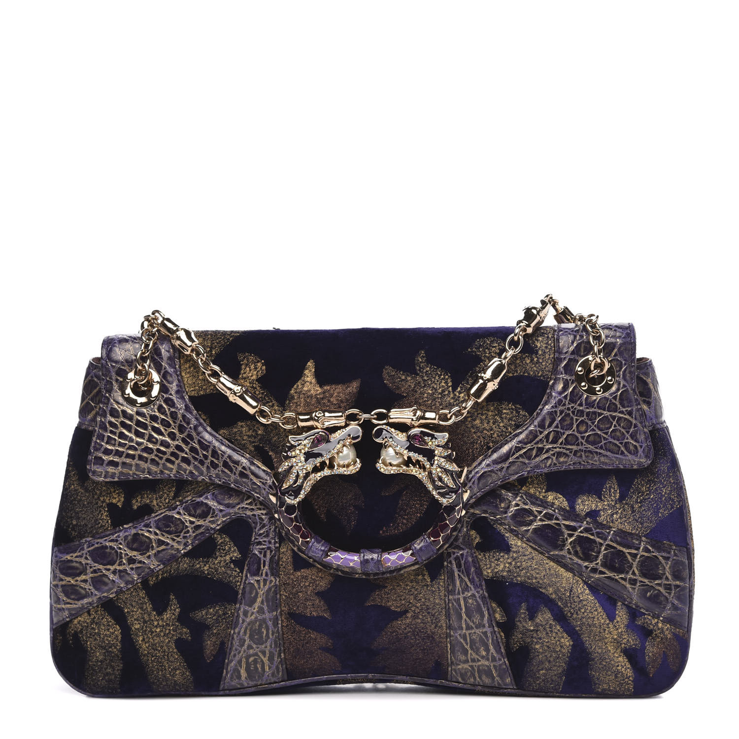GUCCI】グッチ『シルク切替 Vネック カーディガン sizeM』434342
