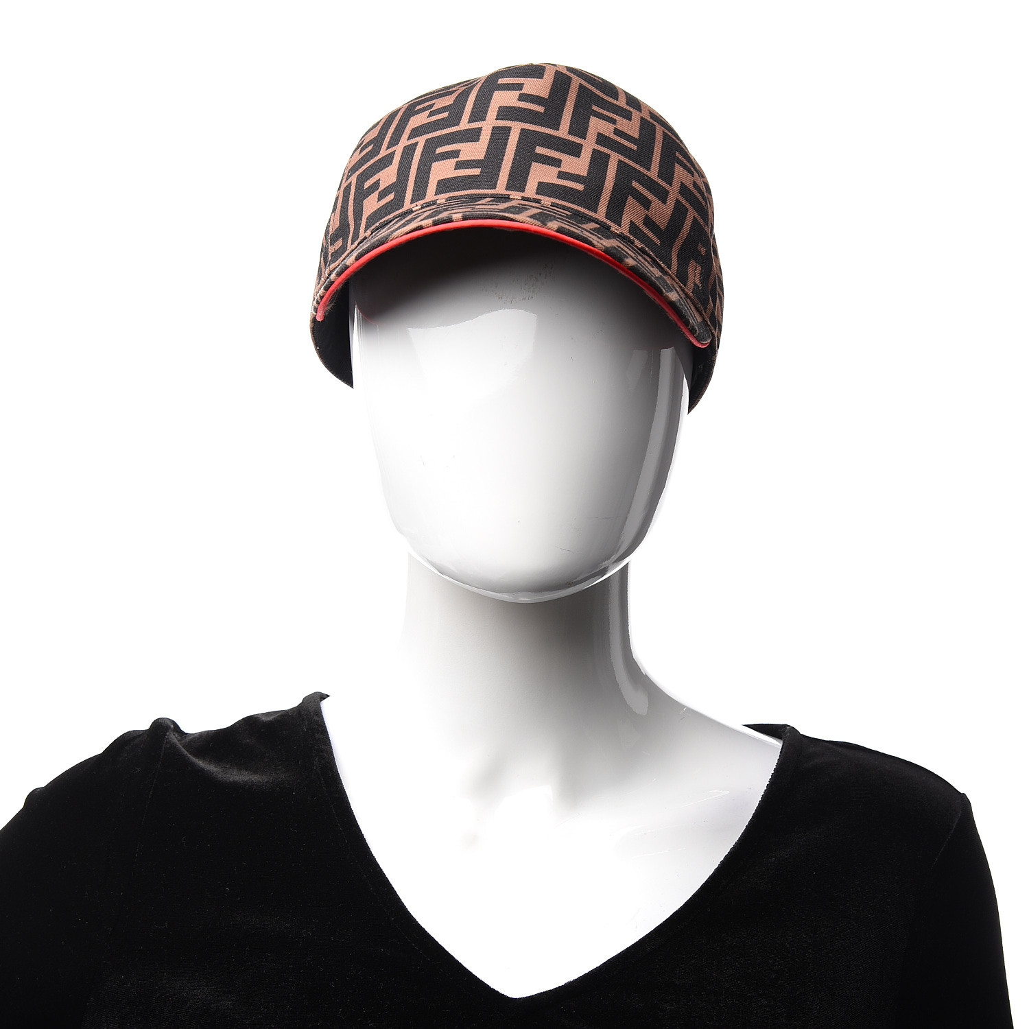 【関税込み】fendi FF CANVAS HAT FENDI Canvas FF Reloaded Baseball Hat Tobacco Yellow 1182624