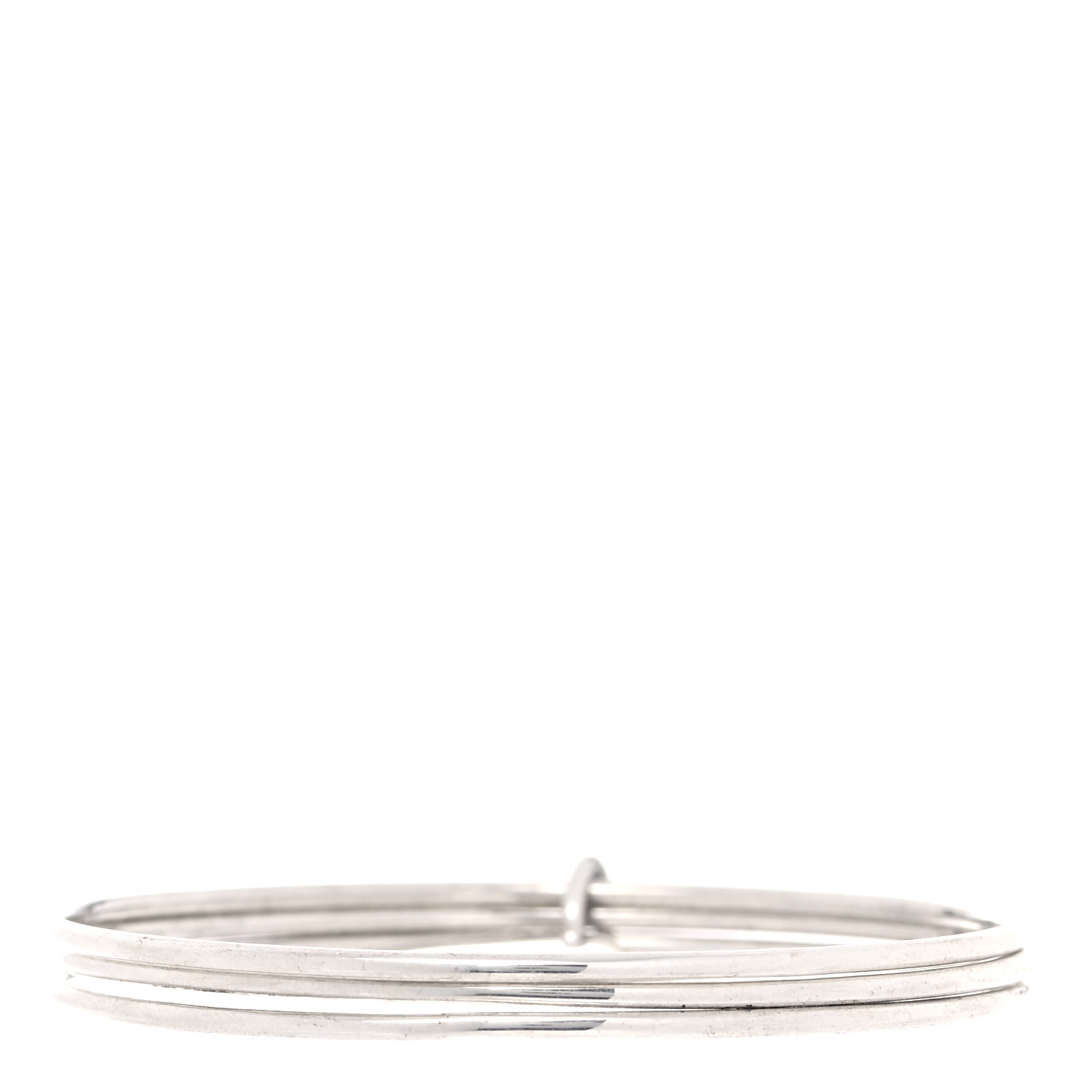 TIFFANY Sterling Silver Heart Triple Bangle Bracelet 858189