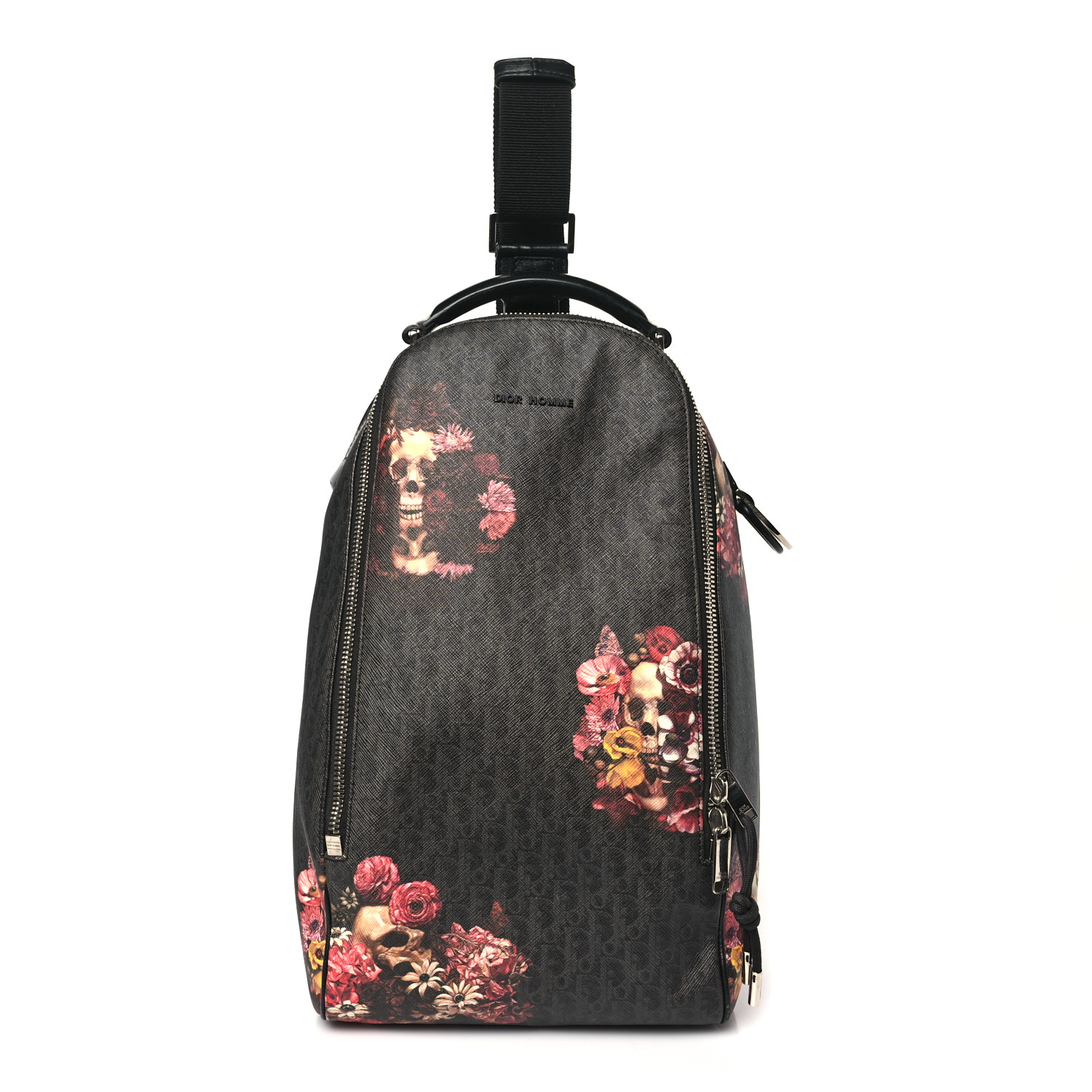 CHRISTIAN DIOR x Toru Kamei Coated Canvas Floral Skull Sling