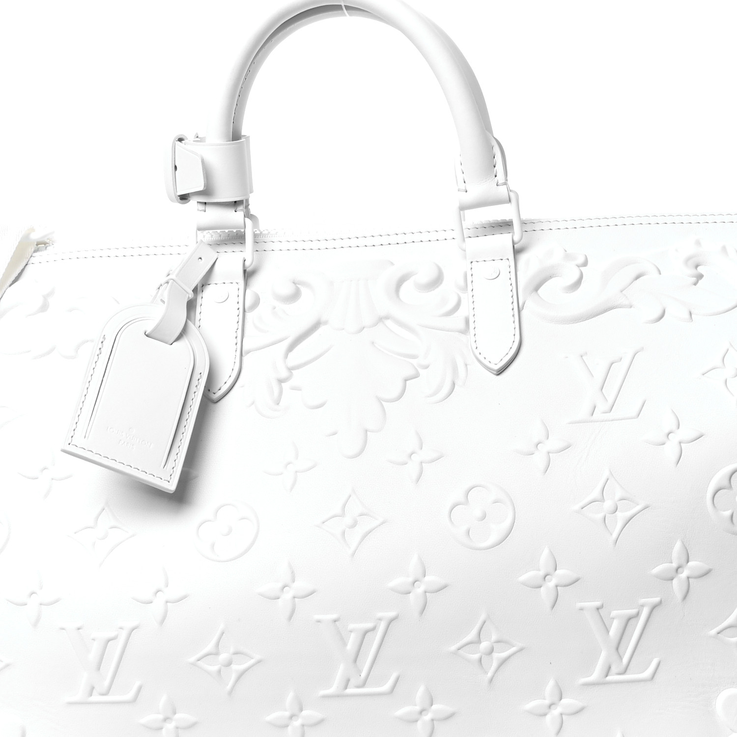 LOUIS VUITTON Calfskin LV Ornament Keepall 50 Bandouliere