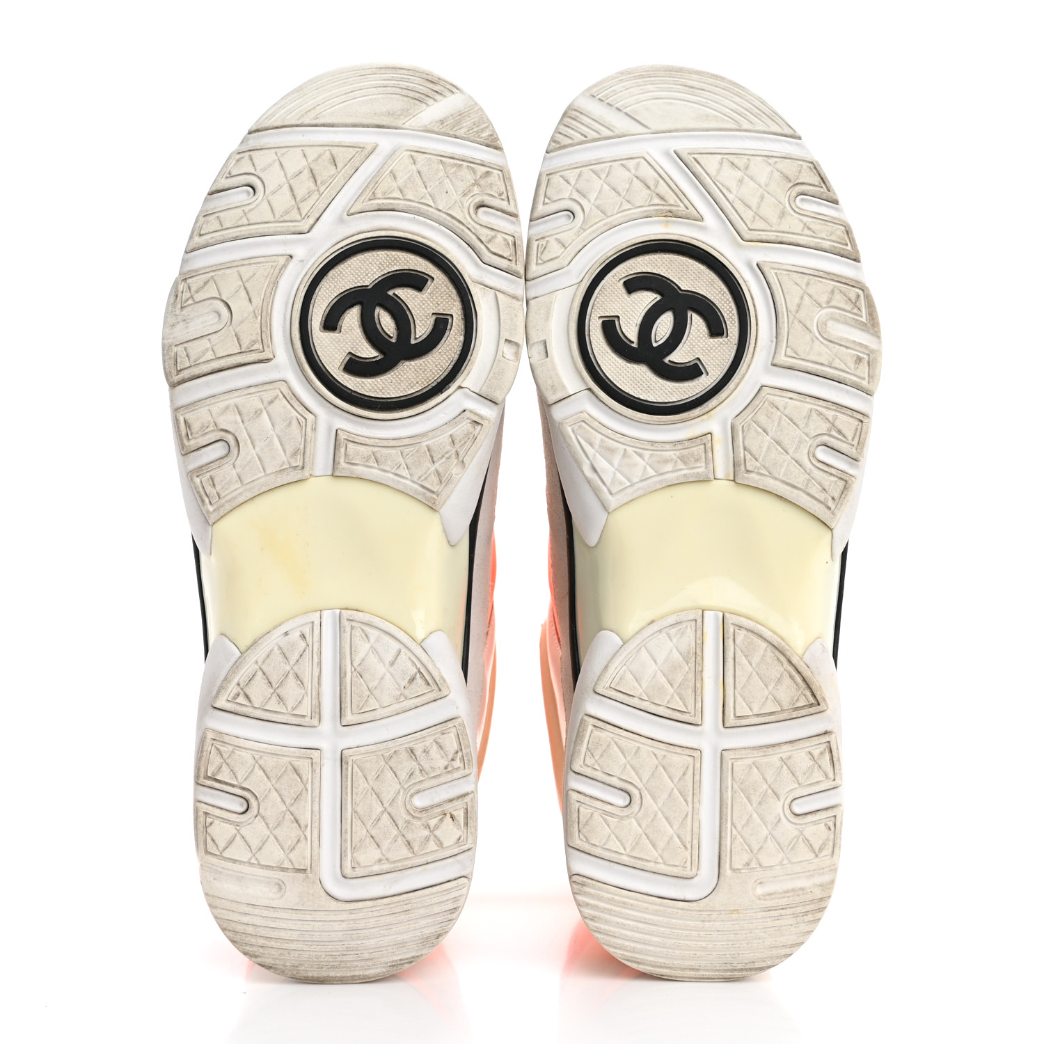 メル29681 CHANEL Suede Calfskin Lambskin Neoprene High Top CC Sneakers