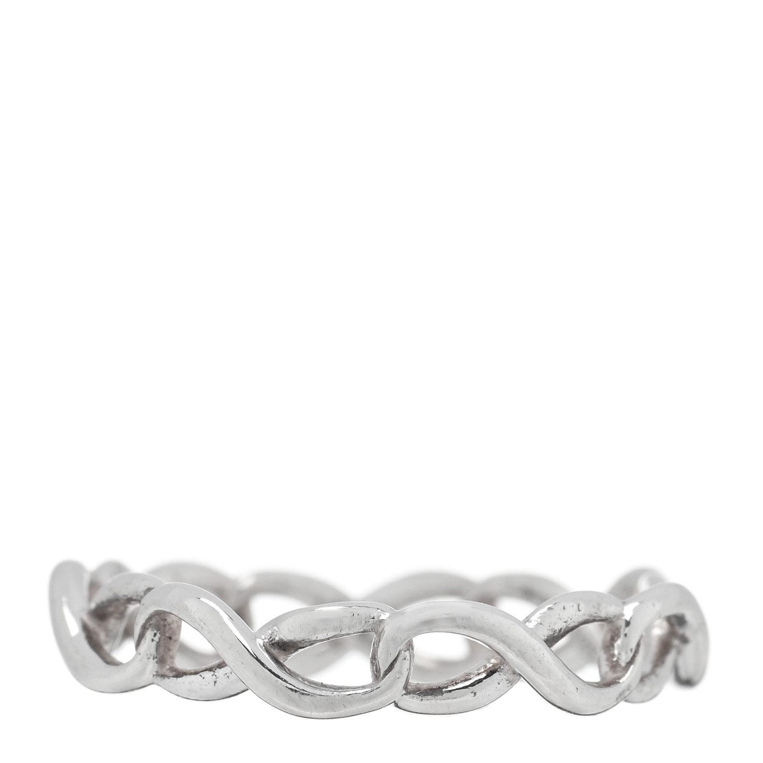 TIFFANY Sterling Silver Narrow Infinity Band Ring 45 3.25