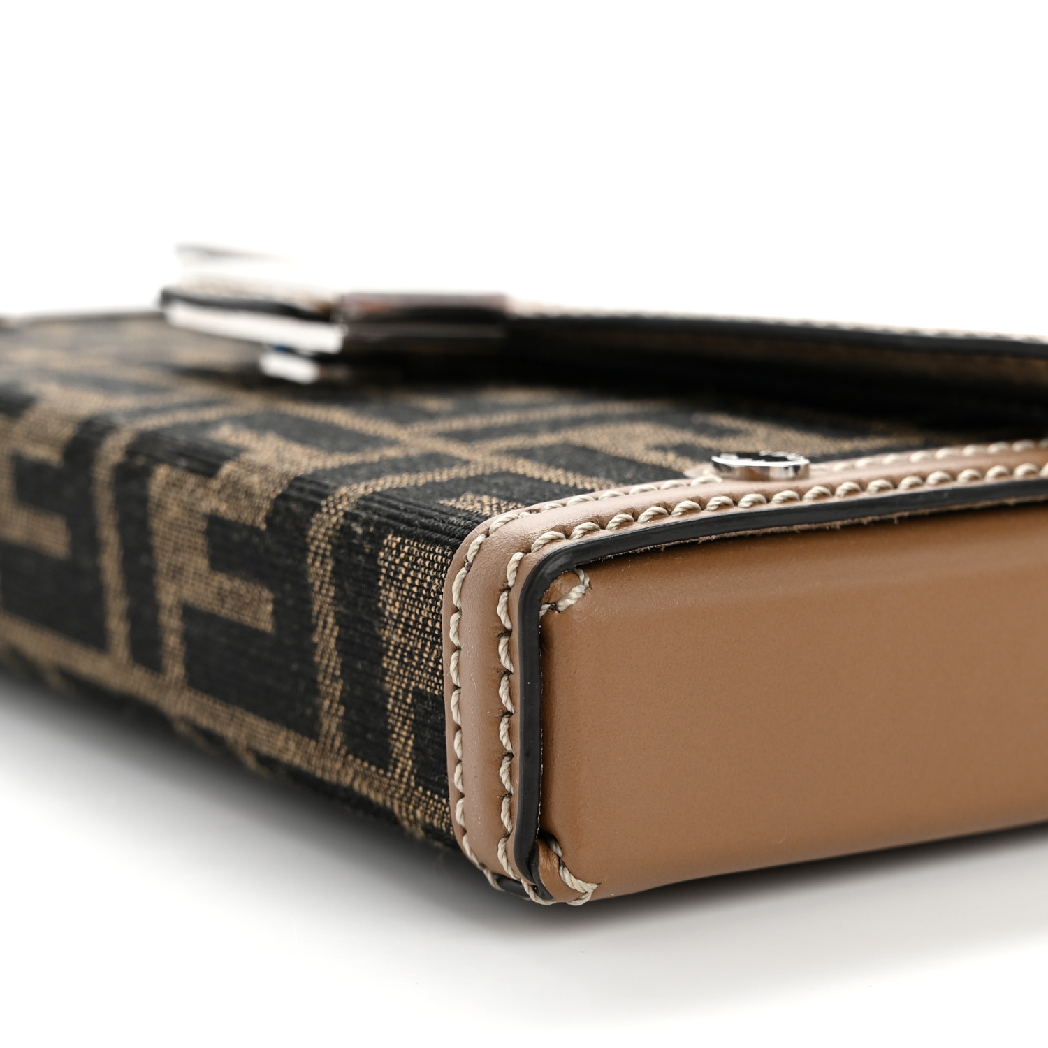 FENDI Recycled Fabric Jacquard Vitello King FF 1974 Baguette