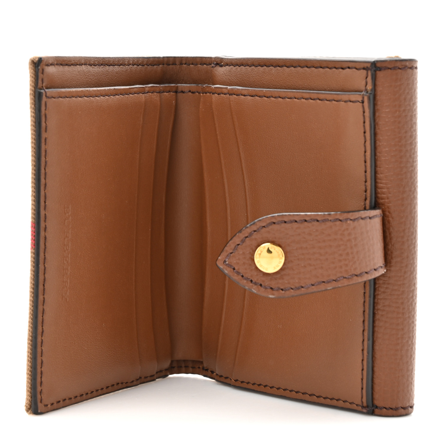 BURBERRY House Check Luna French Wallet Brown 1636104