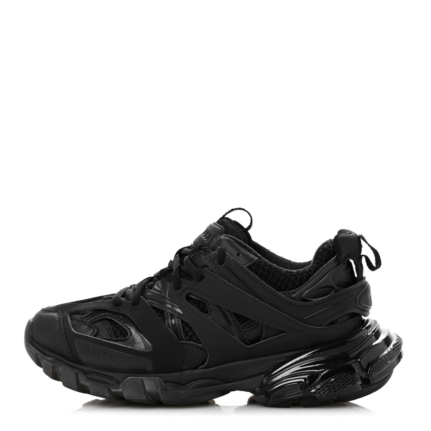 スニーカー BALENCIAGA Black Mesh And Rubber Track Sneakers BALENCIAGA Track logo-detailed mesh and rubber sneakers
