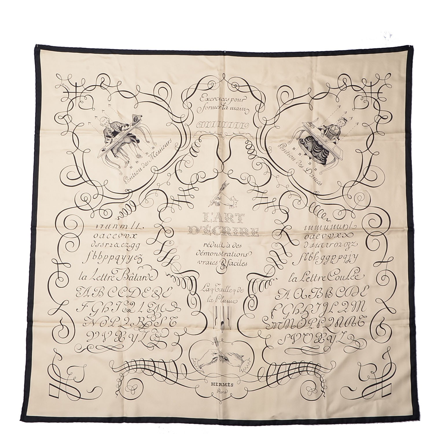 HERMÈS L'ART D'ÉCRIRE スカーフ Vintage Hermès Scarf “L'art d'écrire” — singulié