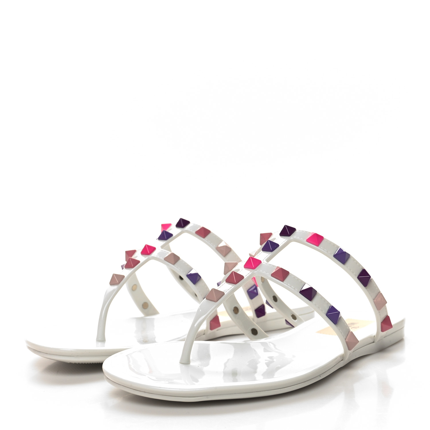 サンダル・ミュール VALENTINO GARAVANI White Leather Studs Slippers 楽天市場】VALENTINO ヴァレンティノ スタッズ（ミュール