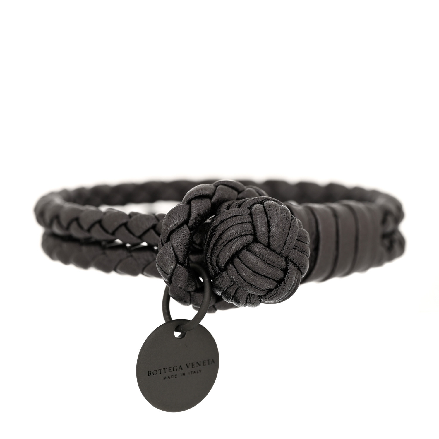 BOTTEGA VENETA Nappa Intrecciato Bracelet Black 1364741