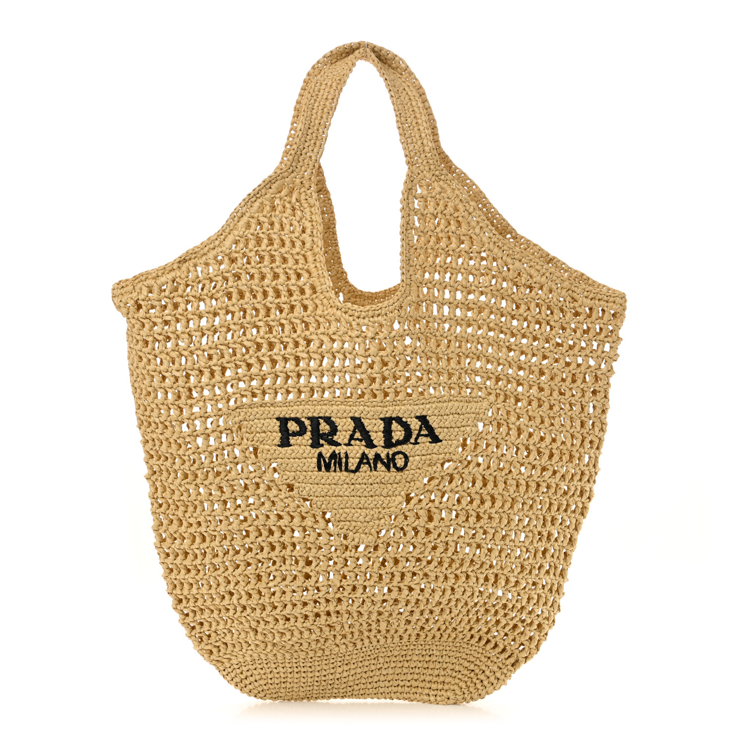 トートバッグ Prada Logo Embroidered Raffia Shopping Bag 0400019404700_BLACK?wid=600&