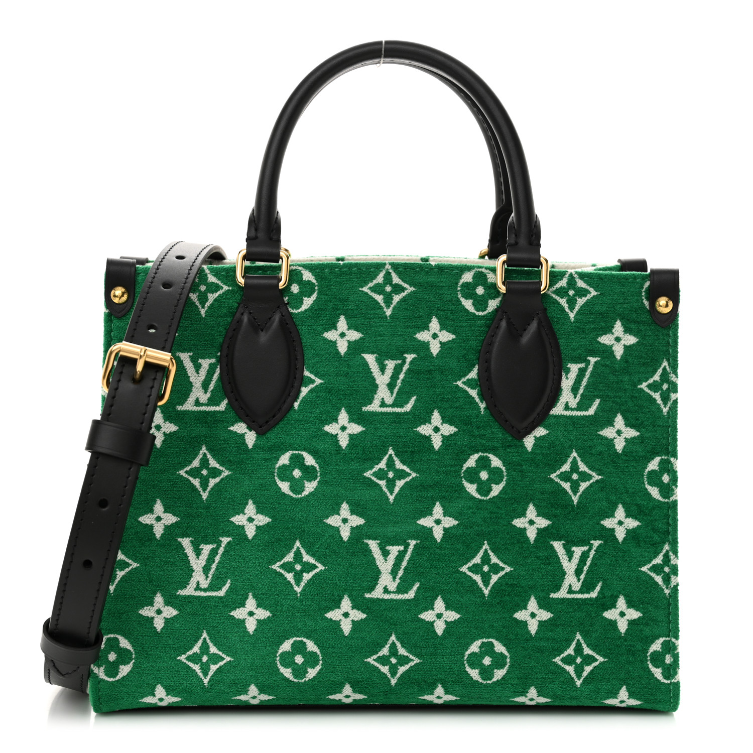 LOUIS VUITTON Jacquard Velvet Monogram Onthego PM Green