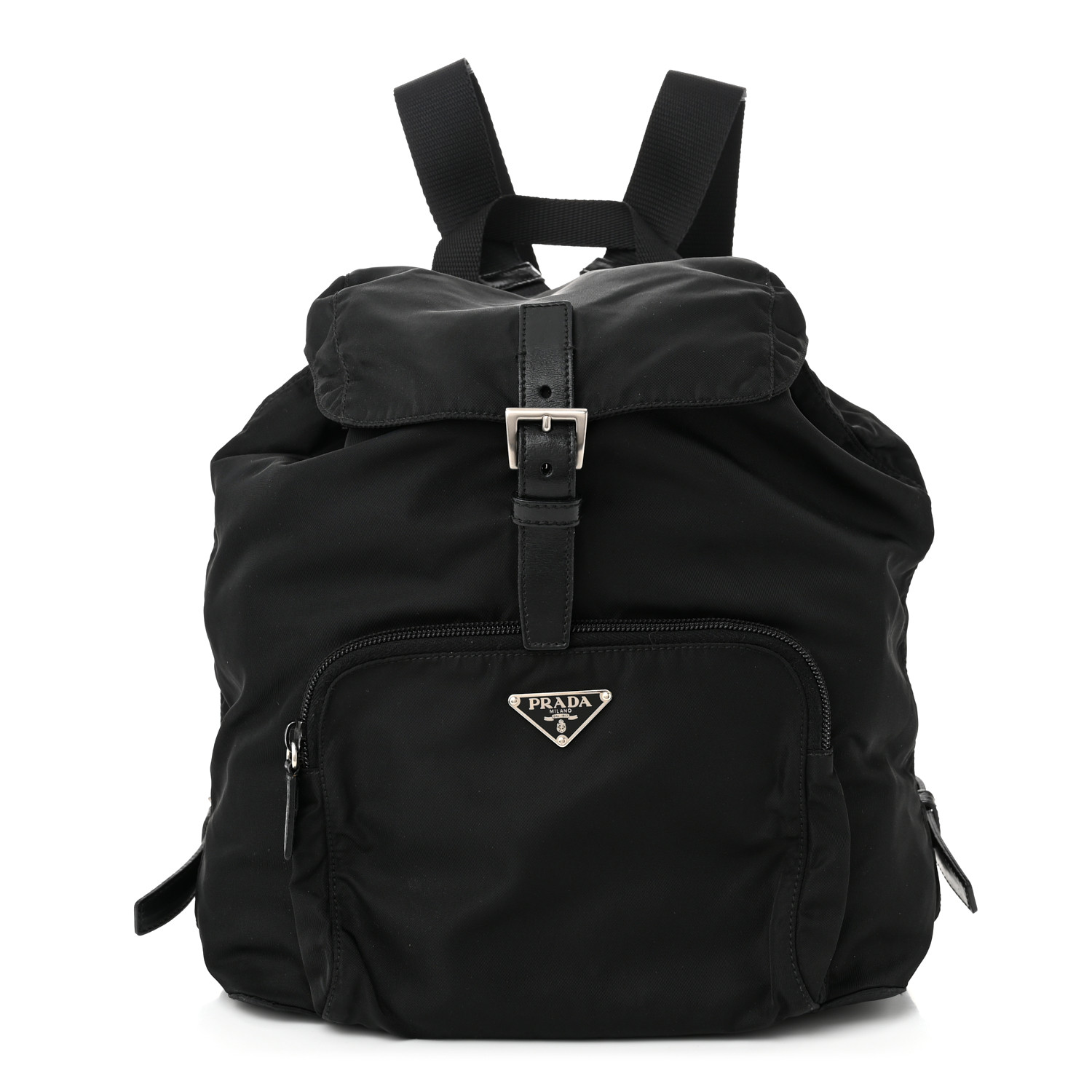 PRADA Tessuto Nylon Vela Cinch Backpack Black 1649762