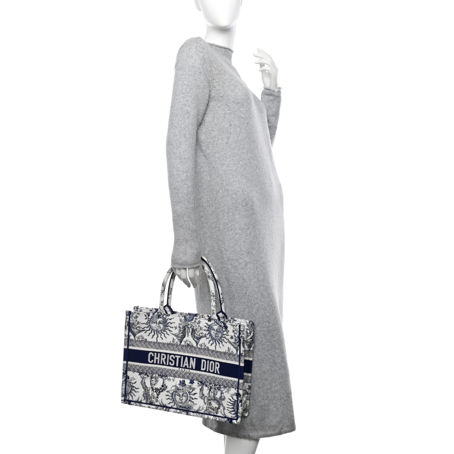 DIOR MEDIUM BOOK TOTE Toile de Jouy Soleil トートバッグ CHRISTIAN DIOR Canvas Embroidered Large Toile de Jouy Soleil