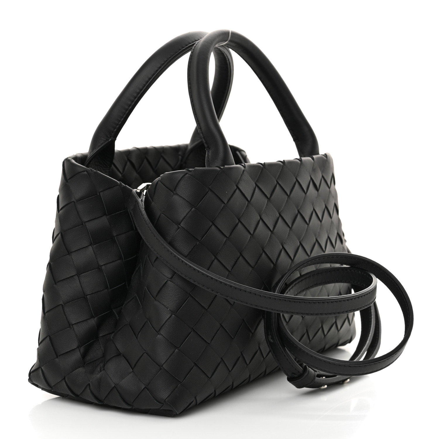 BOTTEGA VENETA Nappa Intrecciato Small Tote Black 1668128