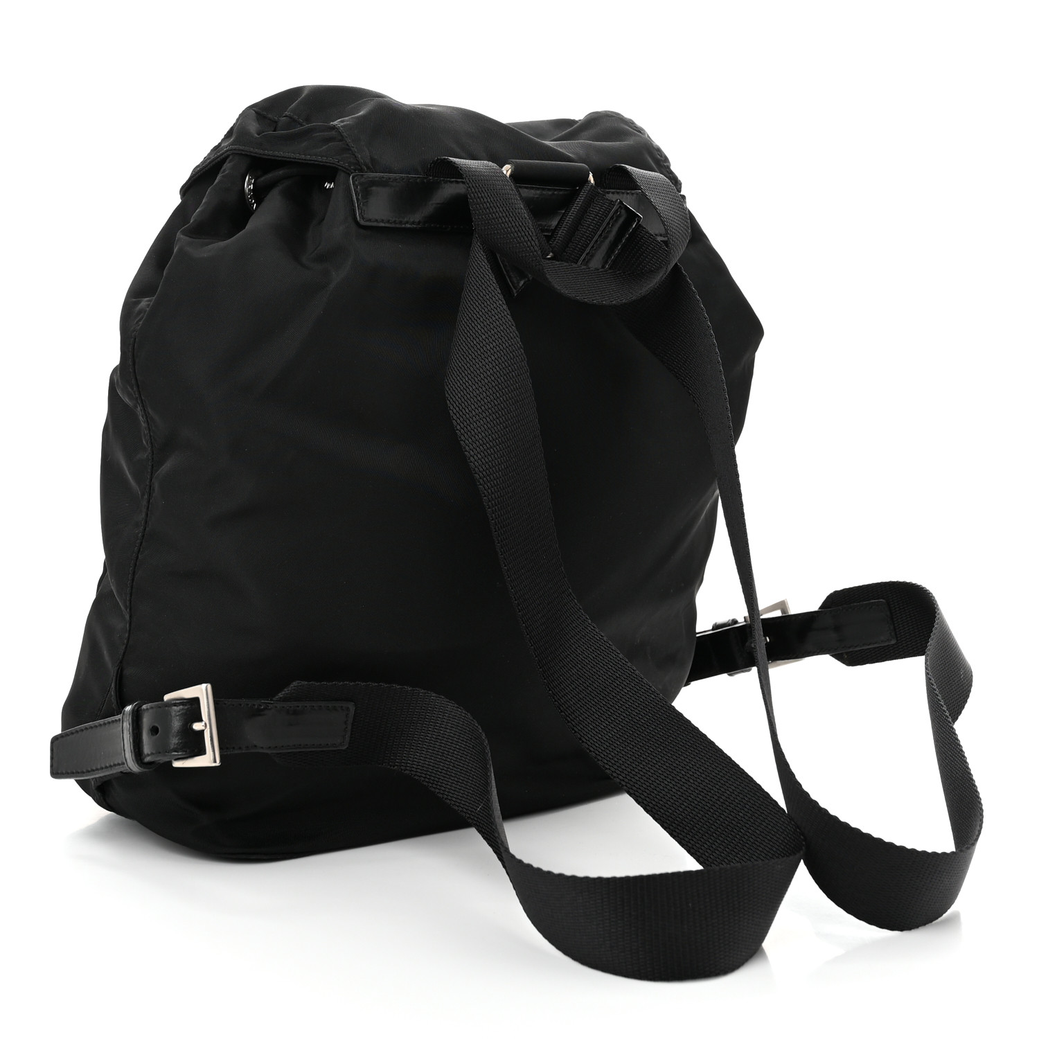 PRADA Tessuto Nylon Vela Cinch Backpack Black 1649762