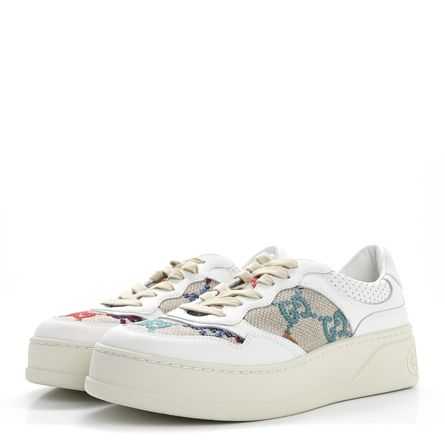 最終値下　GUCCI ゴルフシューズ sazi37 ホワイト WMNS) Gucci GG Sneaker 'White Leather' 670408-AACXG-9059