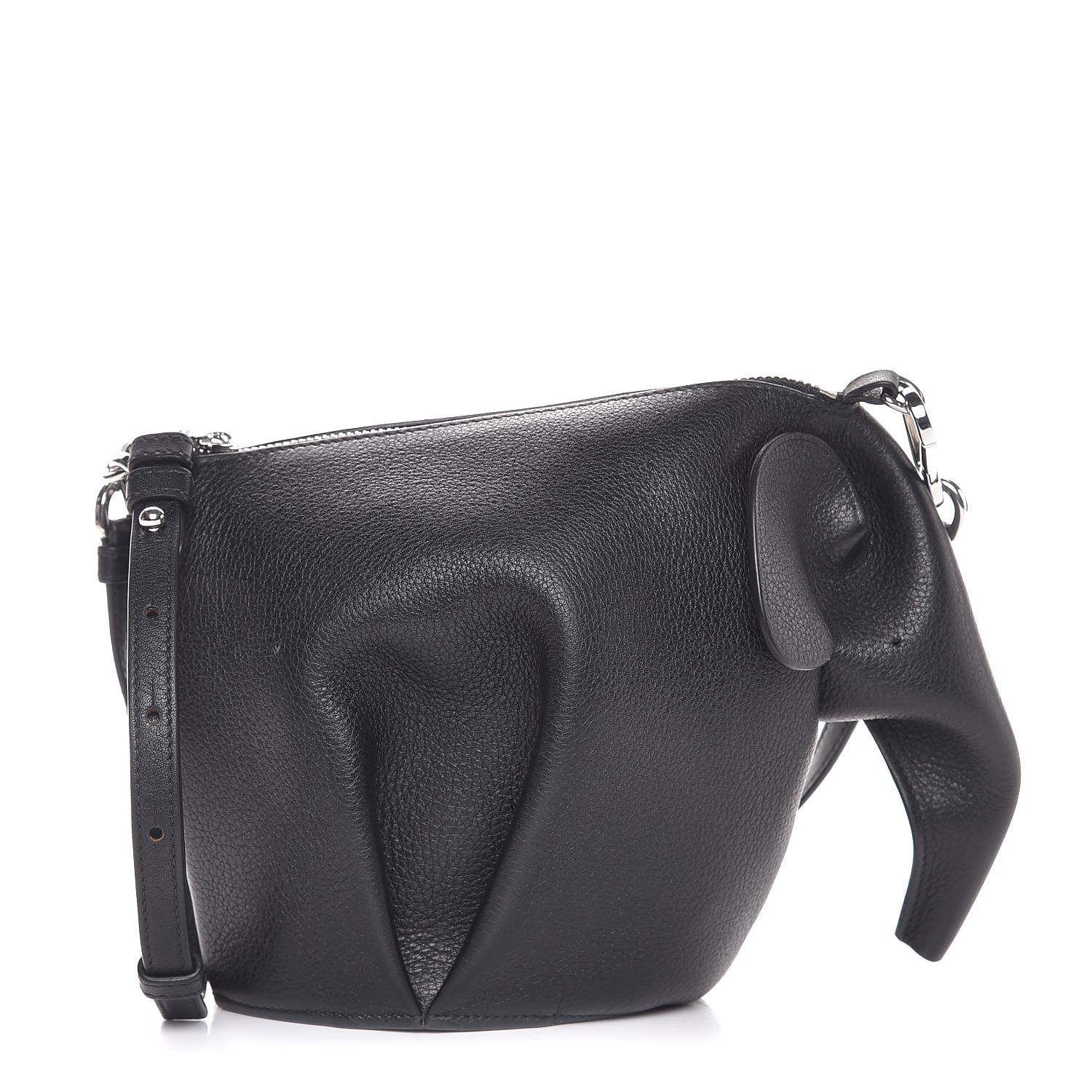 Large Elephant bag in classic calfskin Grey - LOEWE