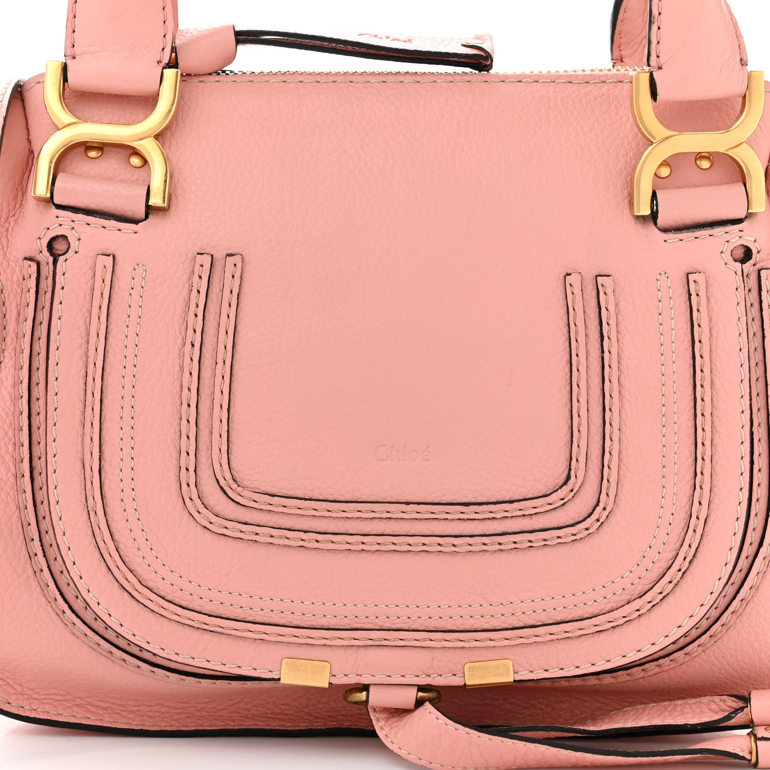 CHLOE Calfskin Medium Marcie Satchel Light Pink 1691882