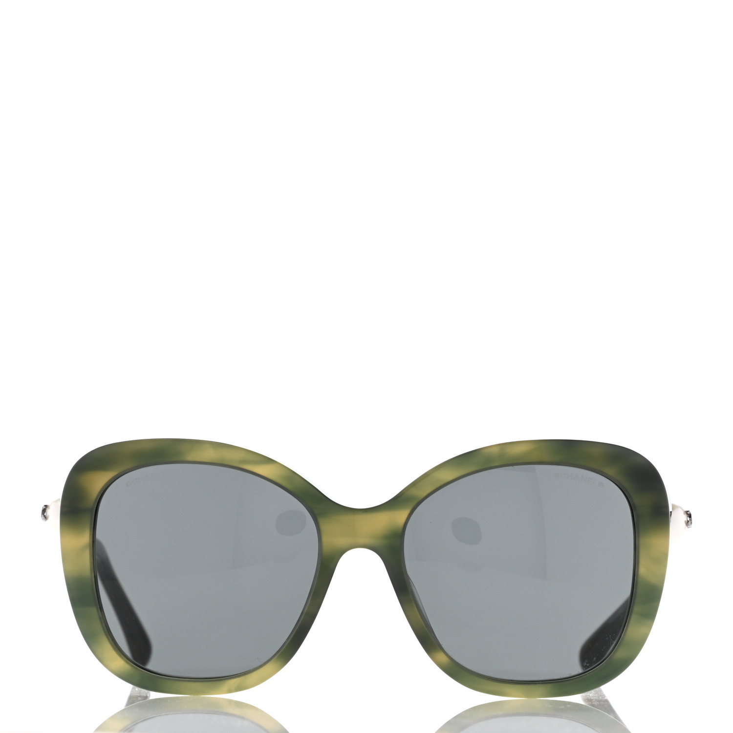 シャネル CHANEL❤︎サングラス❤︎パール　ココマーク❤︎5338-H-A CHANEL Pearl Sunglasses 5338-H-A Green 910416 | FASHIONPHILE