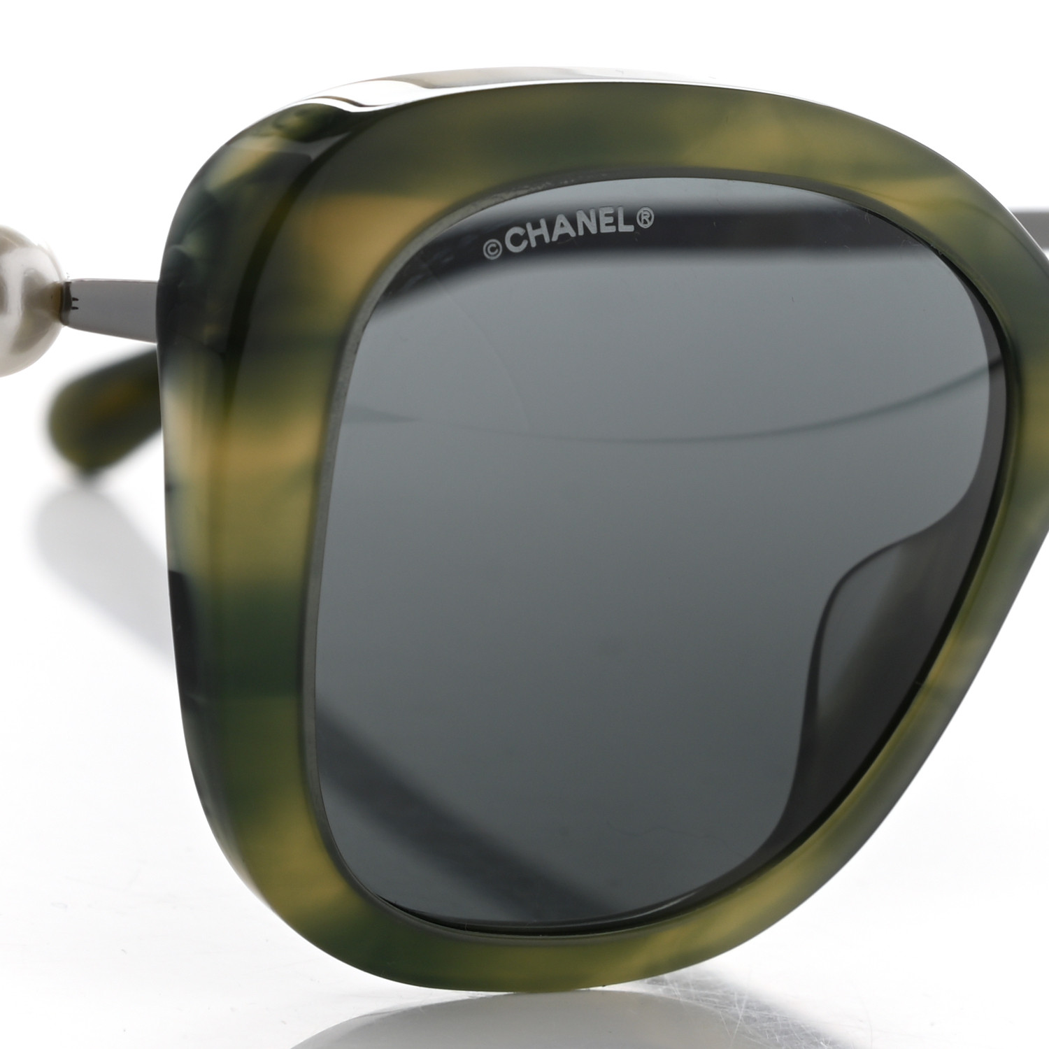 CHANEL Pearl Sunglasses 5338-H-A Green 910416 | FASHIONPHILE