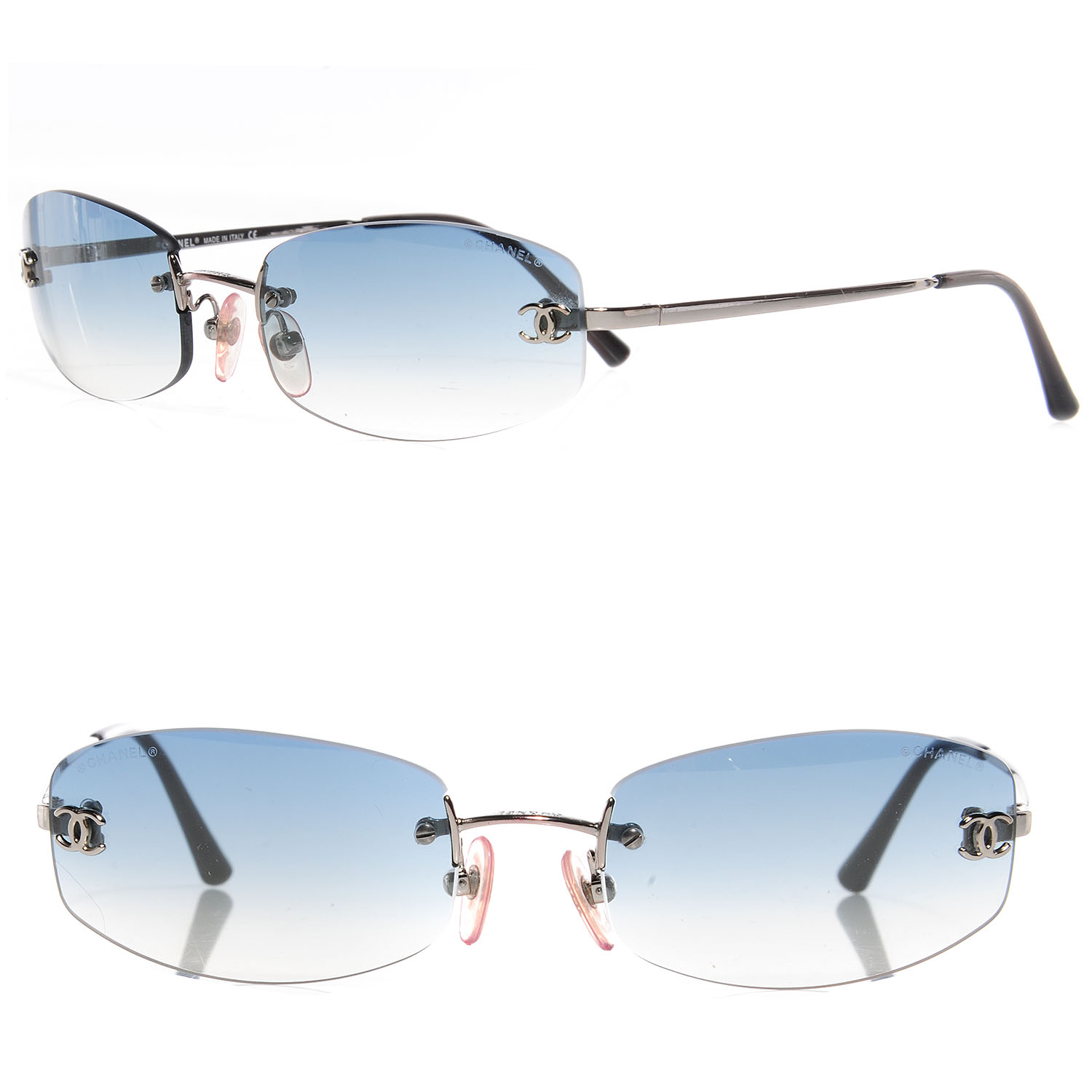 CHANEL リムレス サングラス ジェニ着用 rimless ブルー 4002 CHANEL リムレス サングラス ジェニ着用 rimless ブルー 4002