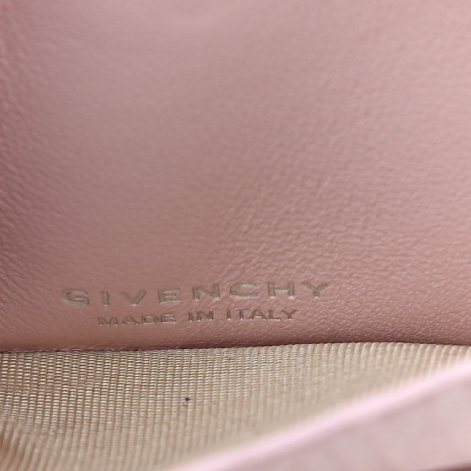GIVENCHY Calfskin Embossed 4G Zip Card Holder Blush Pink