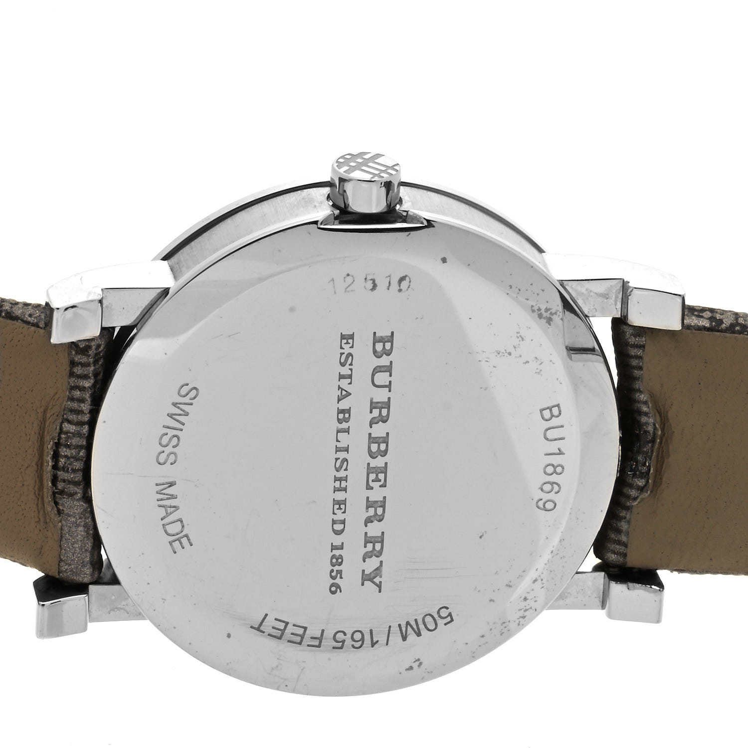 BURBERRY Stainless Steel Calfskin 38mm Heritage Nova Check